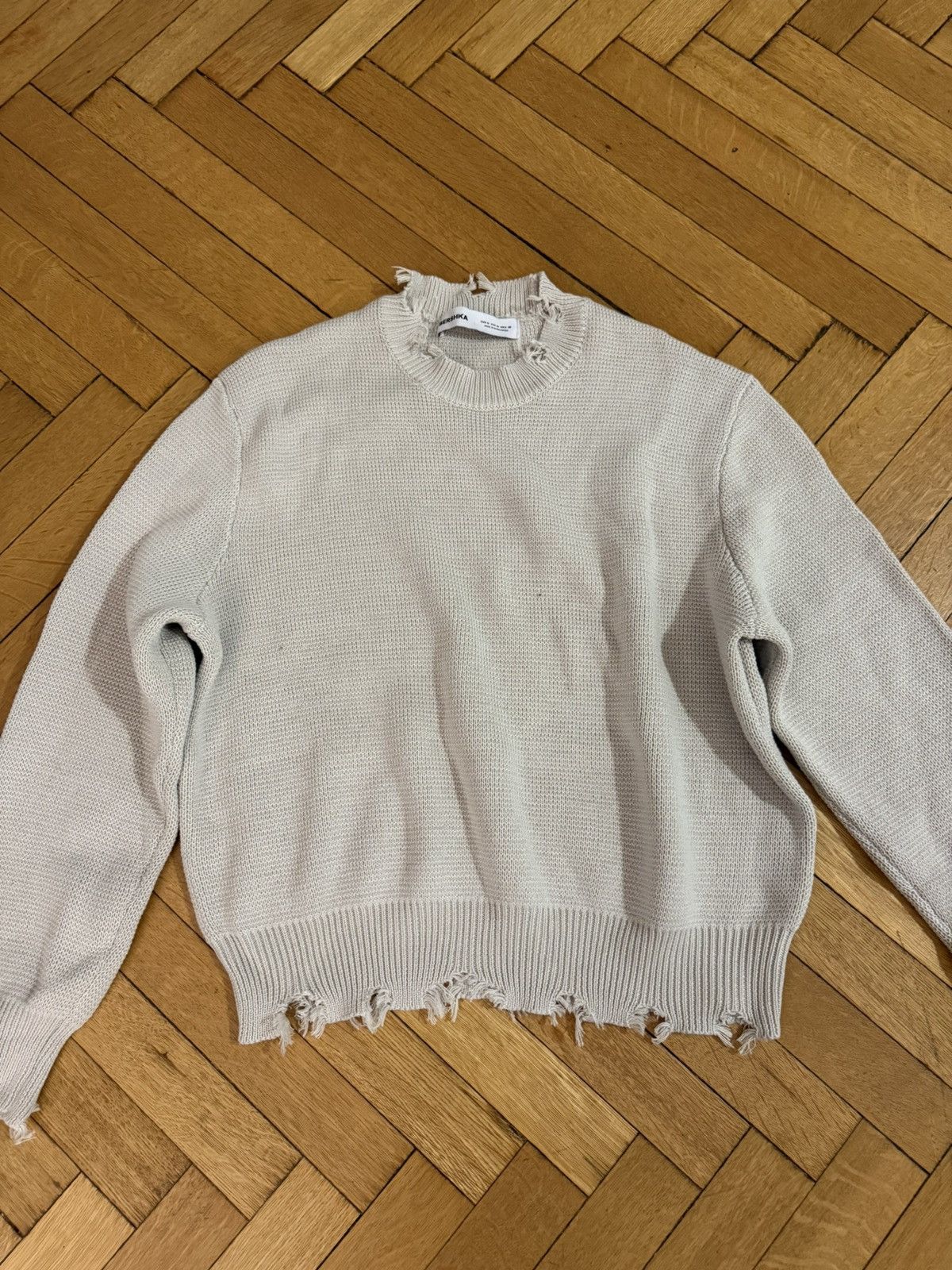 Bershka Bershka cropped distressed sweater Size US M / EU 48-50 / 2 - 1 Thumbnail