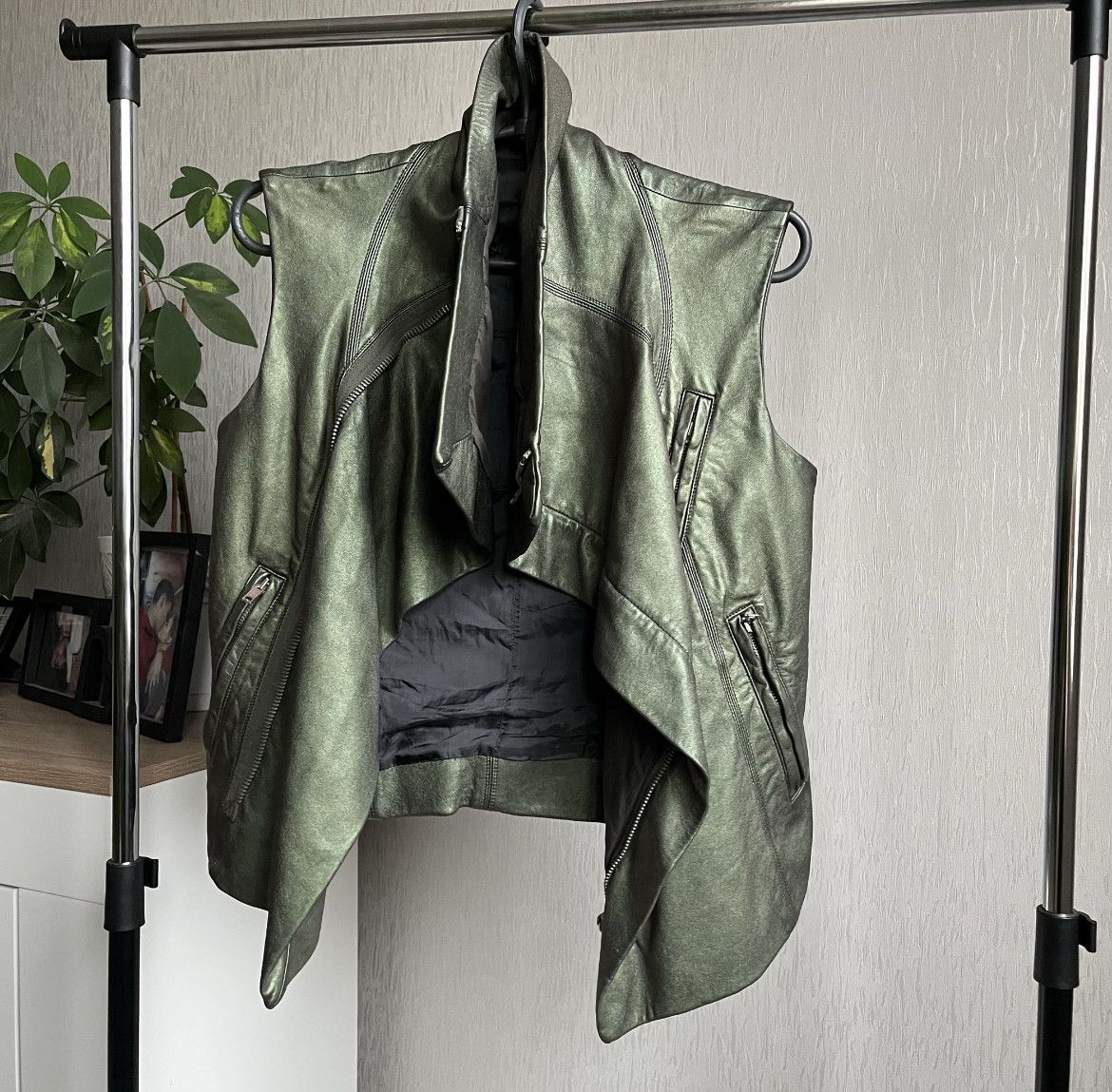 Rick Owens Rick Owens Leather High Collar Archival Vests Size US S / EU 44-46 / 1 - 3 Thumbnail