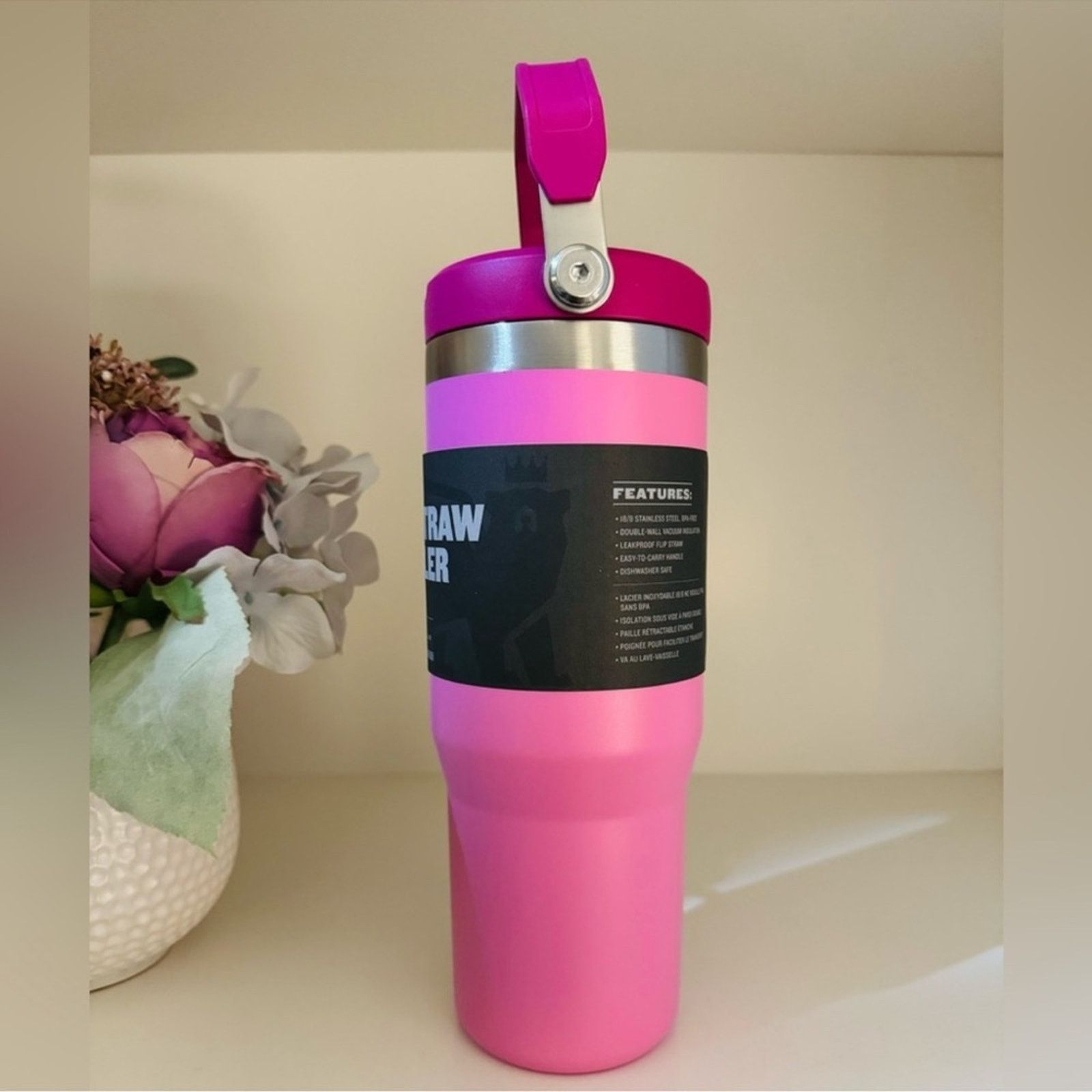 Other NWT Stanley Iceflow Flip Straw 30oz Tumbler Peony Size ONE SIZE - 3 Thumbnail