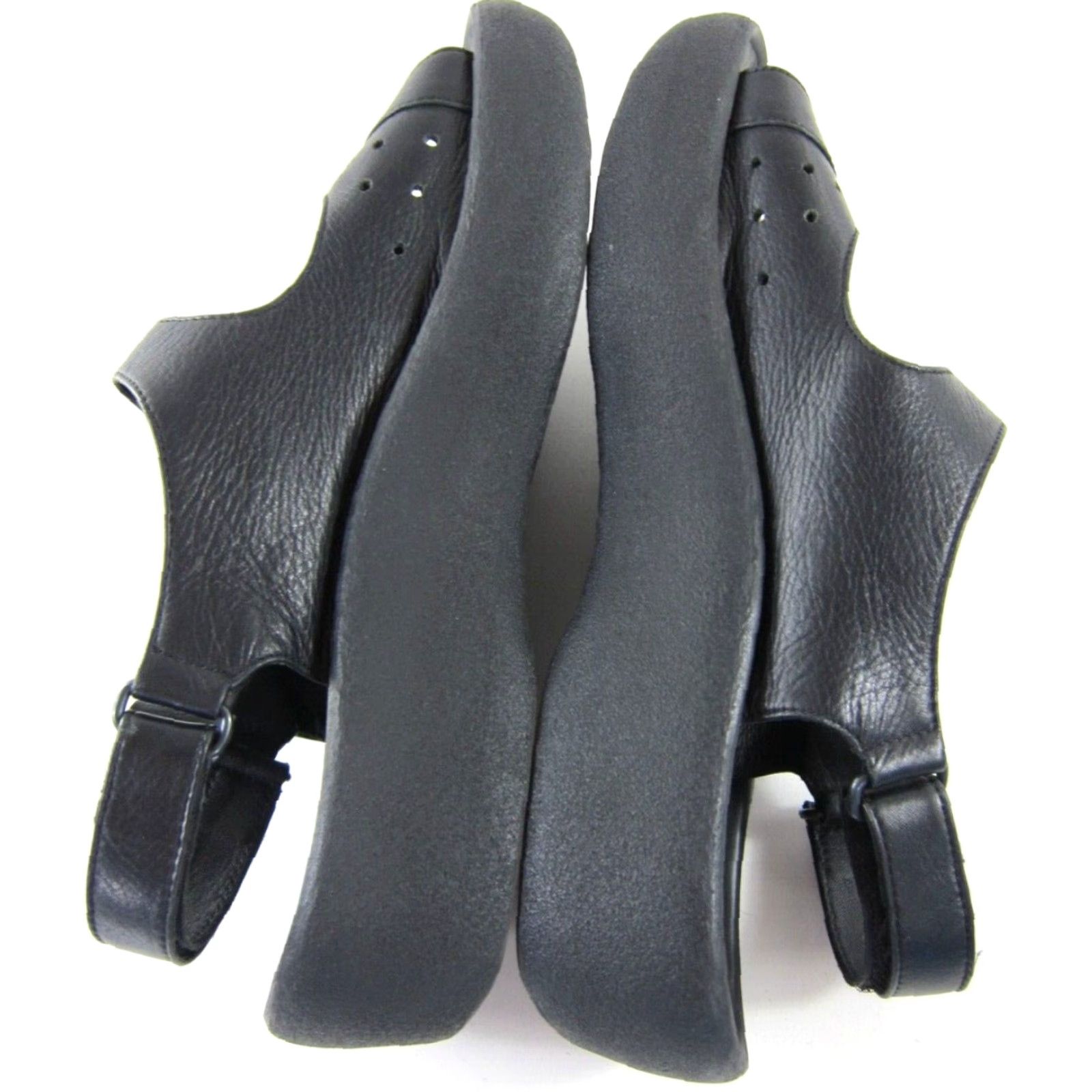 Vintage Wolky Jewel Sling Back 100% Leather Sandal Women Leather Slingback Comfort Walking Black 42/10.5 C Womens 90s Size US 11 / IT 41 - 6 Thumbnail