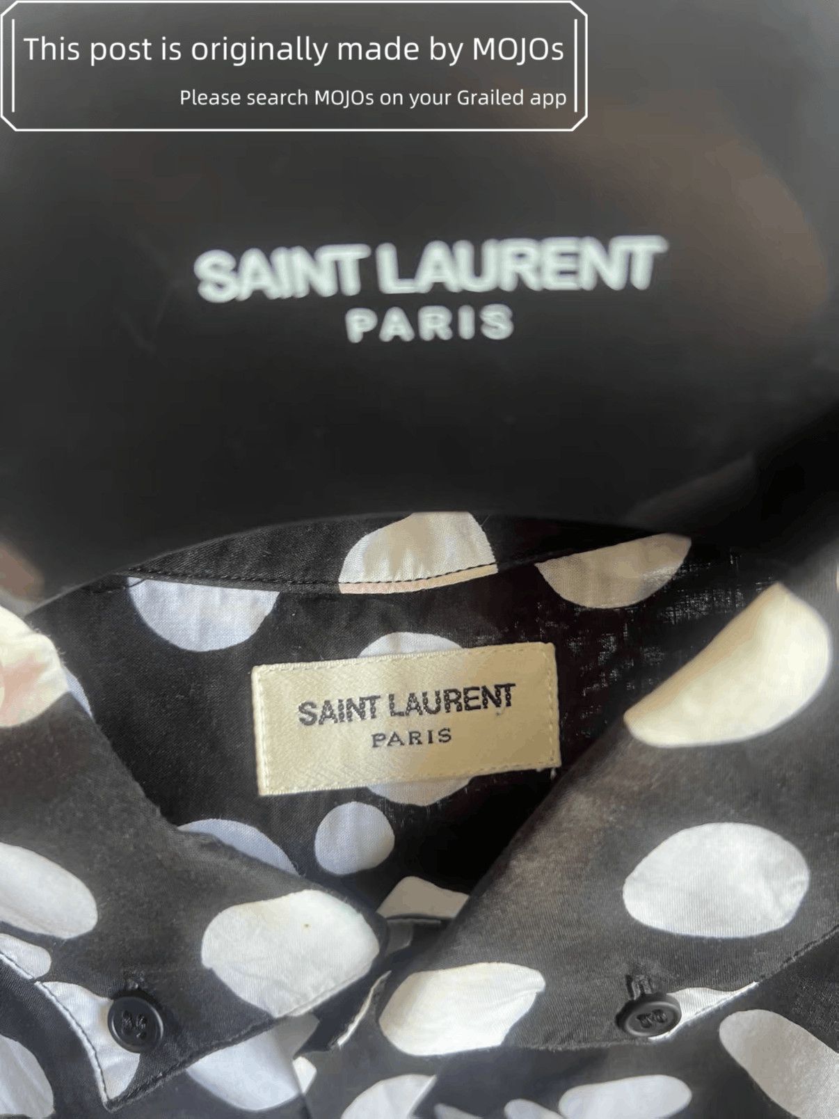Saint Laurent Paris Sz 38 Saint Laurent Paris 13SS Poke Dots S/S Shirt mojos3715 Size US M / EU 48-50 / 2 - 2 Thumbnail