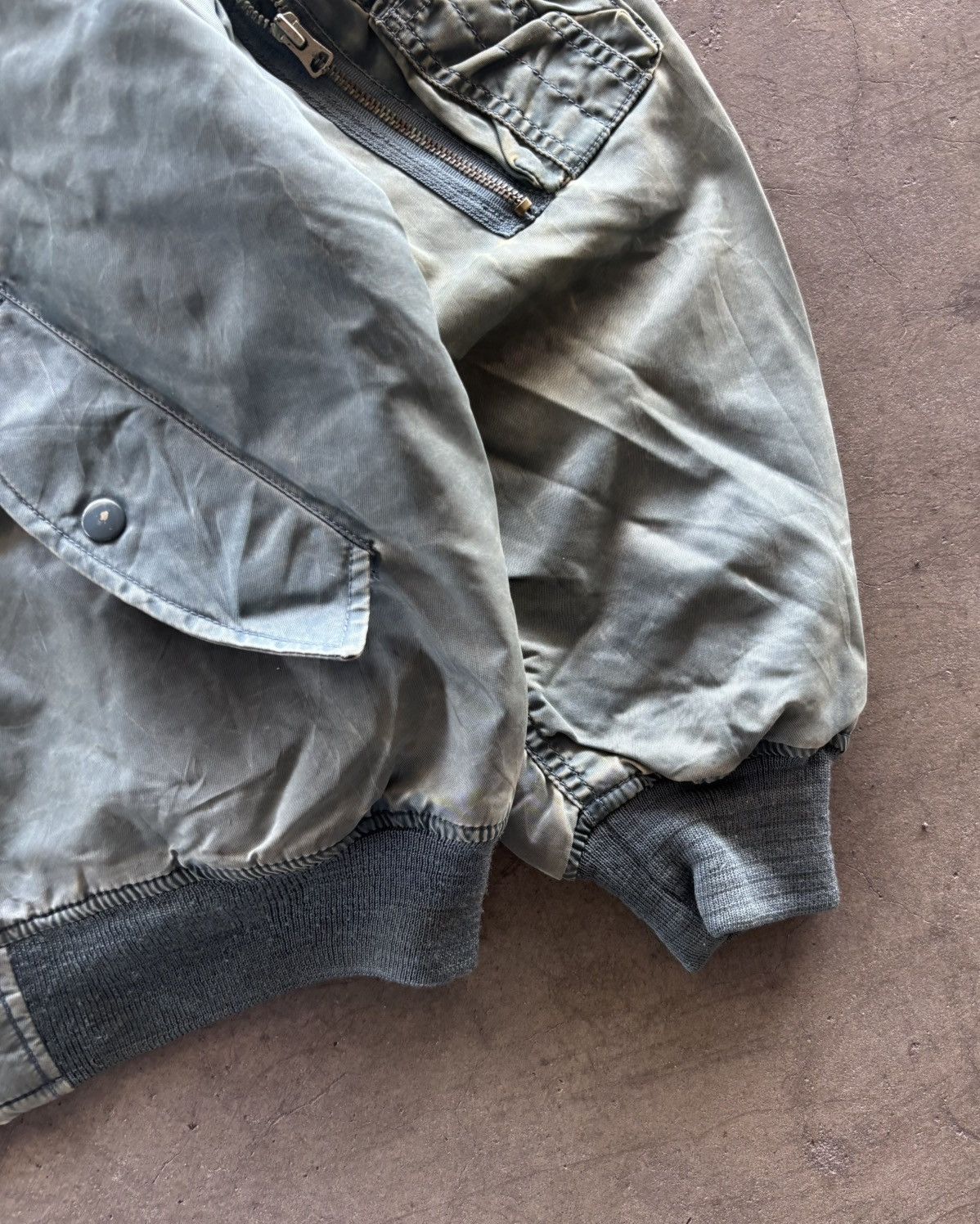 Alpha Industries 1990s Bomber Faded Grey Reversible Japan Jacket Size US L / EU 52-54 / 3 - 2 Thumbnail