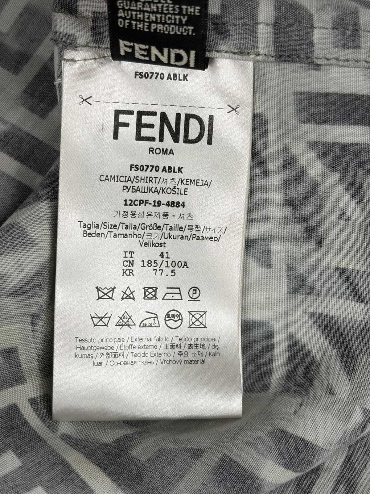 Fendi FF Print Monogram Shirt Size US L / EU 52-54 / 3 - 6 Thumbnail