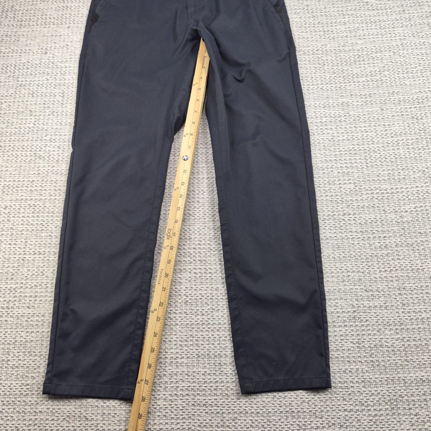 Vintage Jack Archer Pants Mens 29x30 Space Black Chino Flat Front Zip Pocket Regular Size US 29 - 2 Thumbnail
