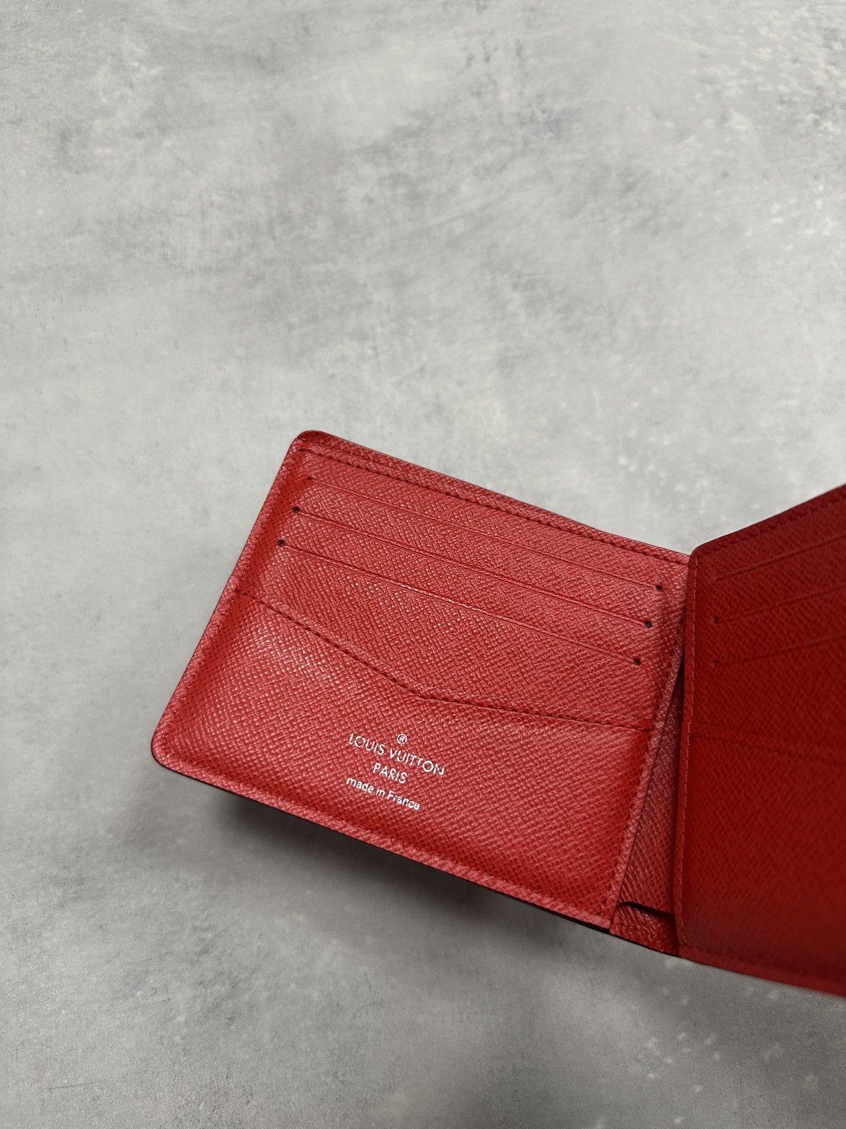 Louis Vuitton × Supreme Louis Vuitton Supreme Slender Wallet Epi Leather Red Size ONE SIZE - 5 Thumbnail