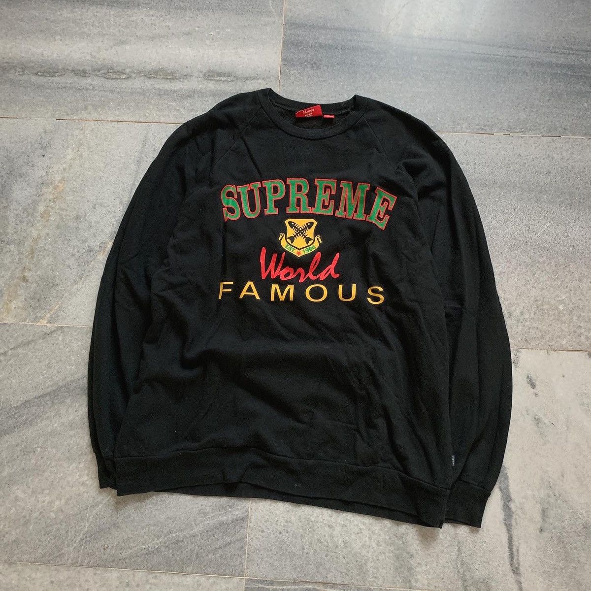 image of Supreme World Famous Fish Bones Fw04 in Black, Men's (Size XL)