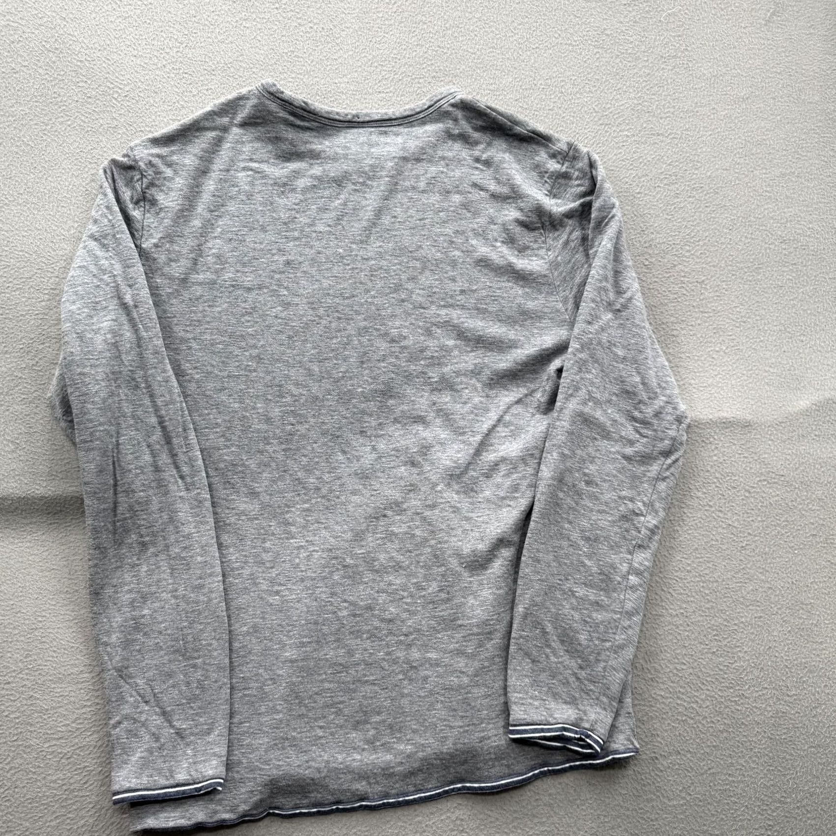 Faherty Faherty Striped Solid Reversible Shirt XL Gray Long Sleeve Crewneck Tee Size US XL / EU 56 / 4 - 3 Thumbnail
