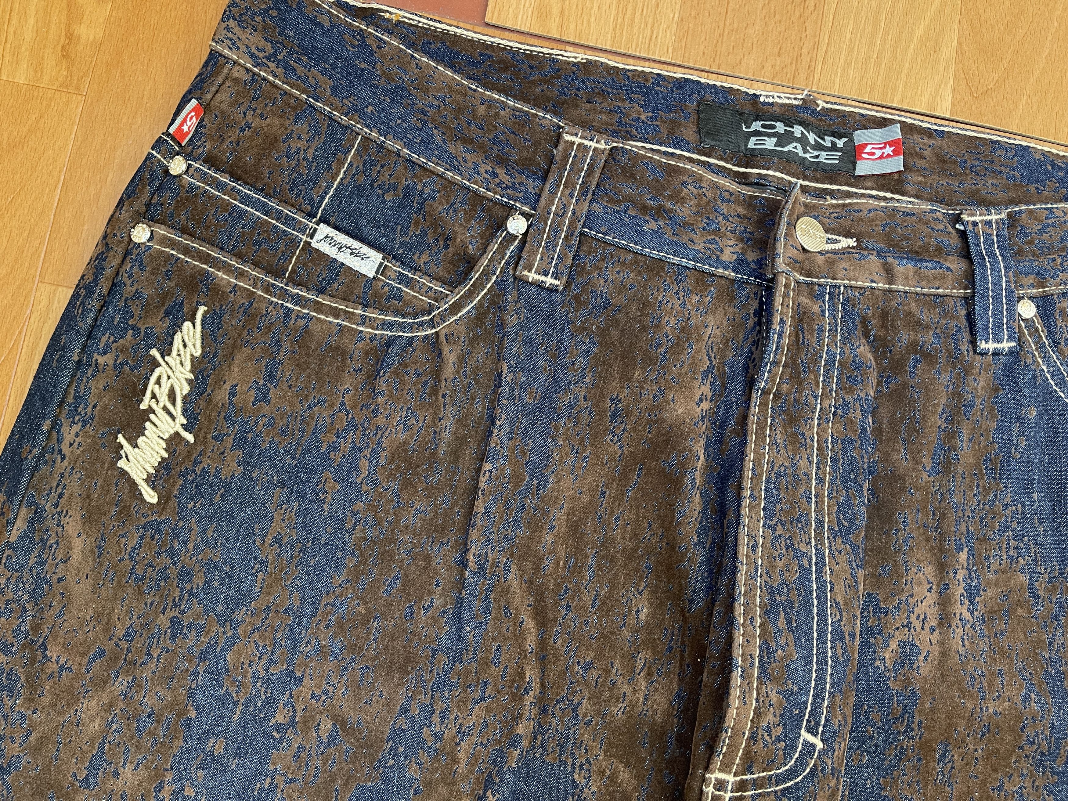 Wu-Tang Clan Johnny Blaze jeans, Wu Wear, vintage hip hop baggy, 90s 40 Size US 40 / EU 56 - 12 Thumbnail