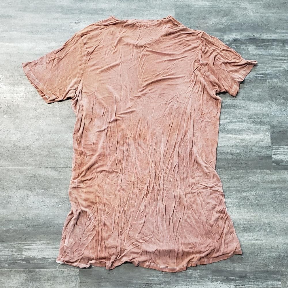Designer Chocolate Oversized BM Distressed Short Sleeve Size ONE SIZE - 3 Thumbnail