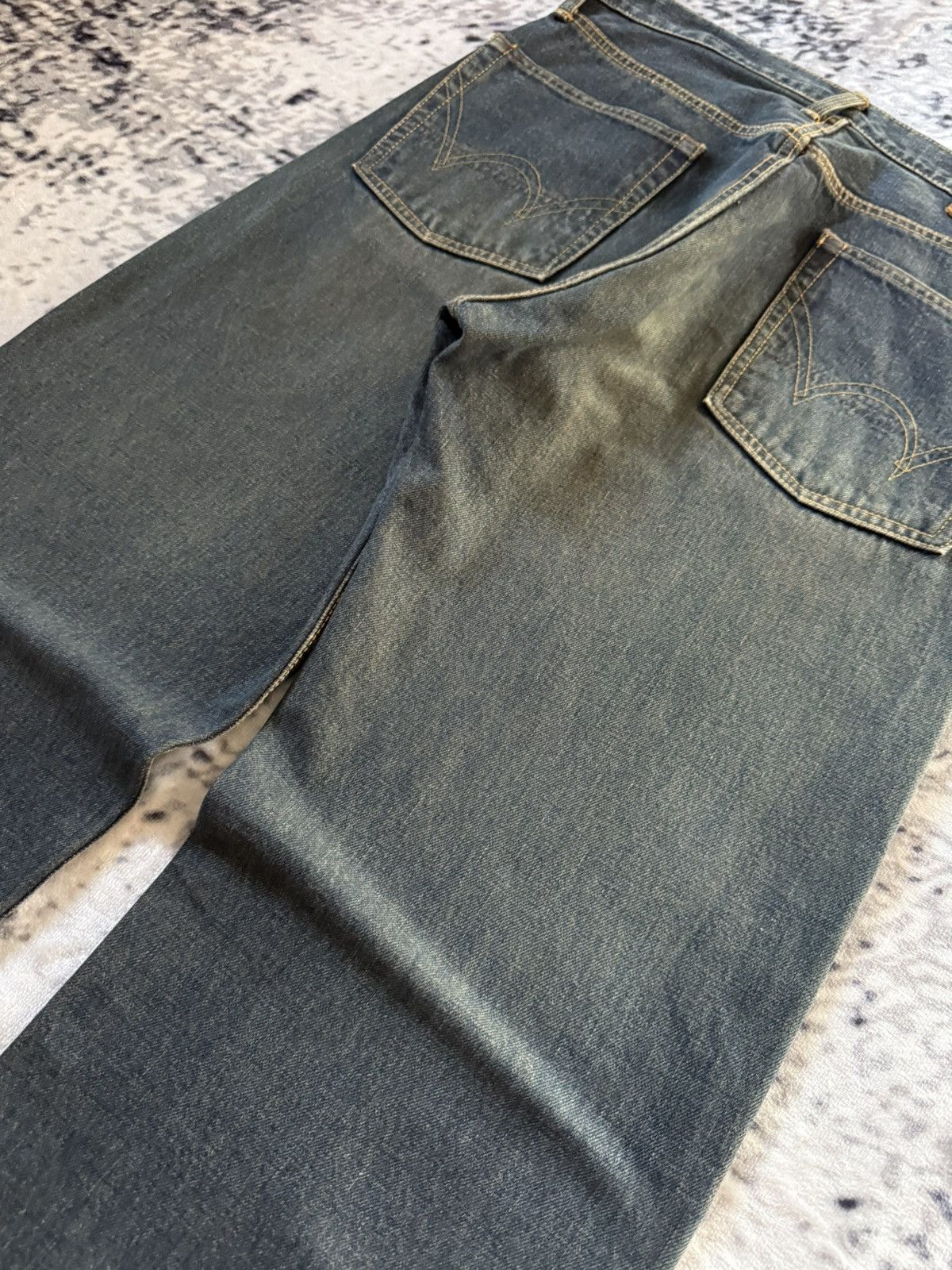 Edwin EDWIN 505 Type 1 OG Mud Wash Selvedge Loose Jeans Size US 30 / EU 46 - 16 Thumbnail