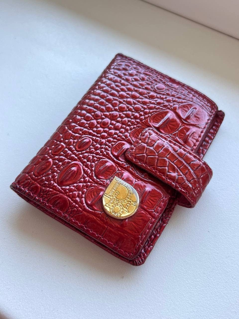 Dior Christian Dior Card Holder Wallet Vintage 90’s Red Burgundy Size ONE SIZE - 2 Thumbnail