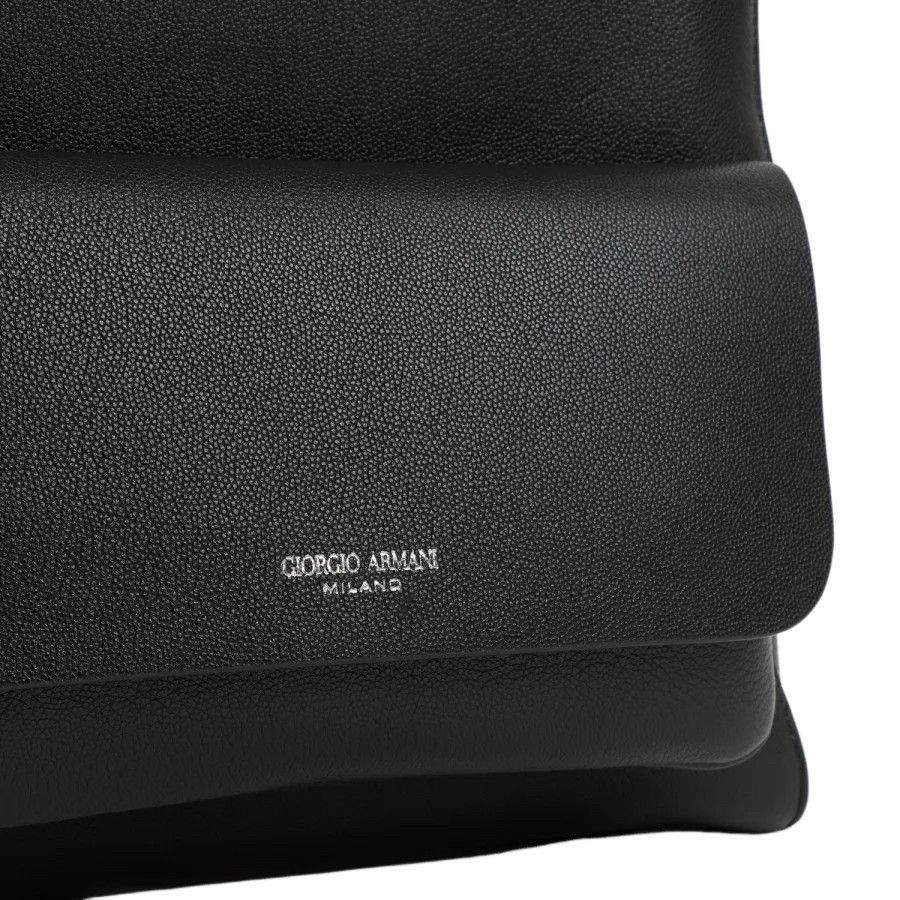 Giorgio Armani GIORGIO ARMANI Black Leather Backpack New & AUthentic Size ONE SIZE - 4 Thumbnail