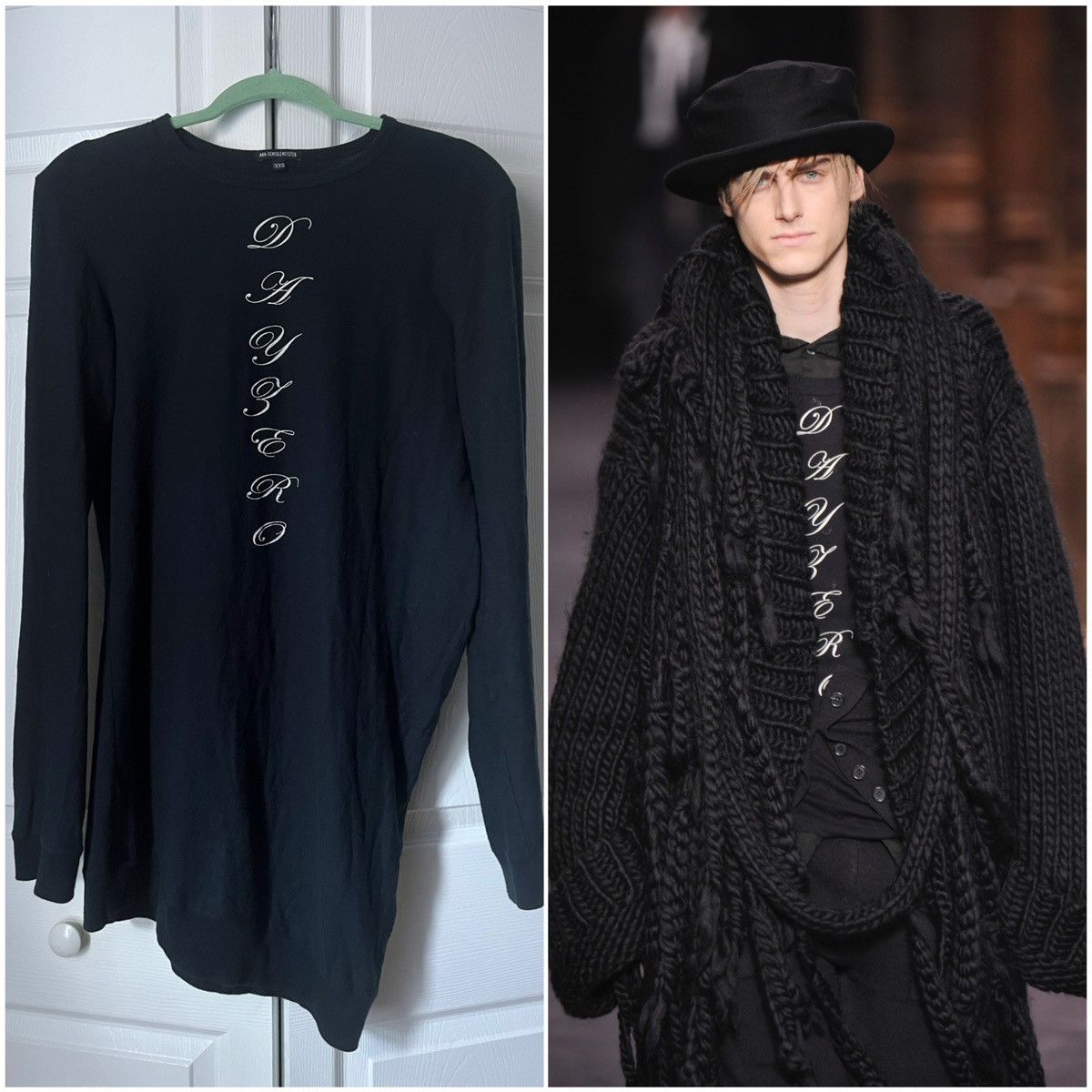 Ann Demeulemeester Archive AW09 “Day Zero” Twisted Bias Cut