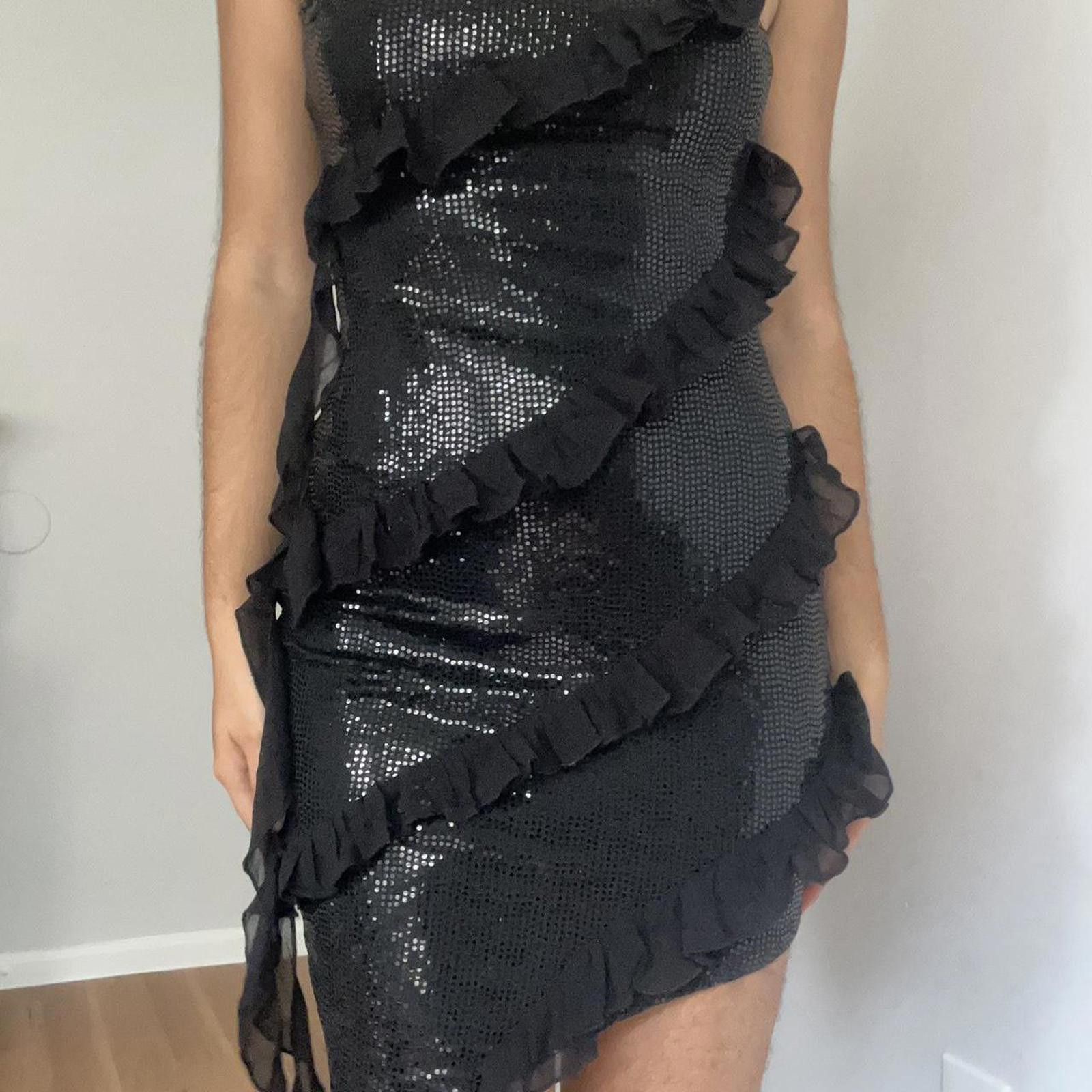 Other Black sequin ruffle strapless dress #glamour #party Size S / US 4 / IT 40 - 7 Thumbnail