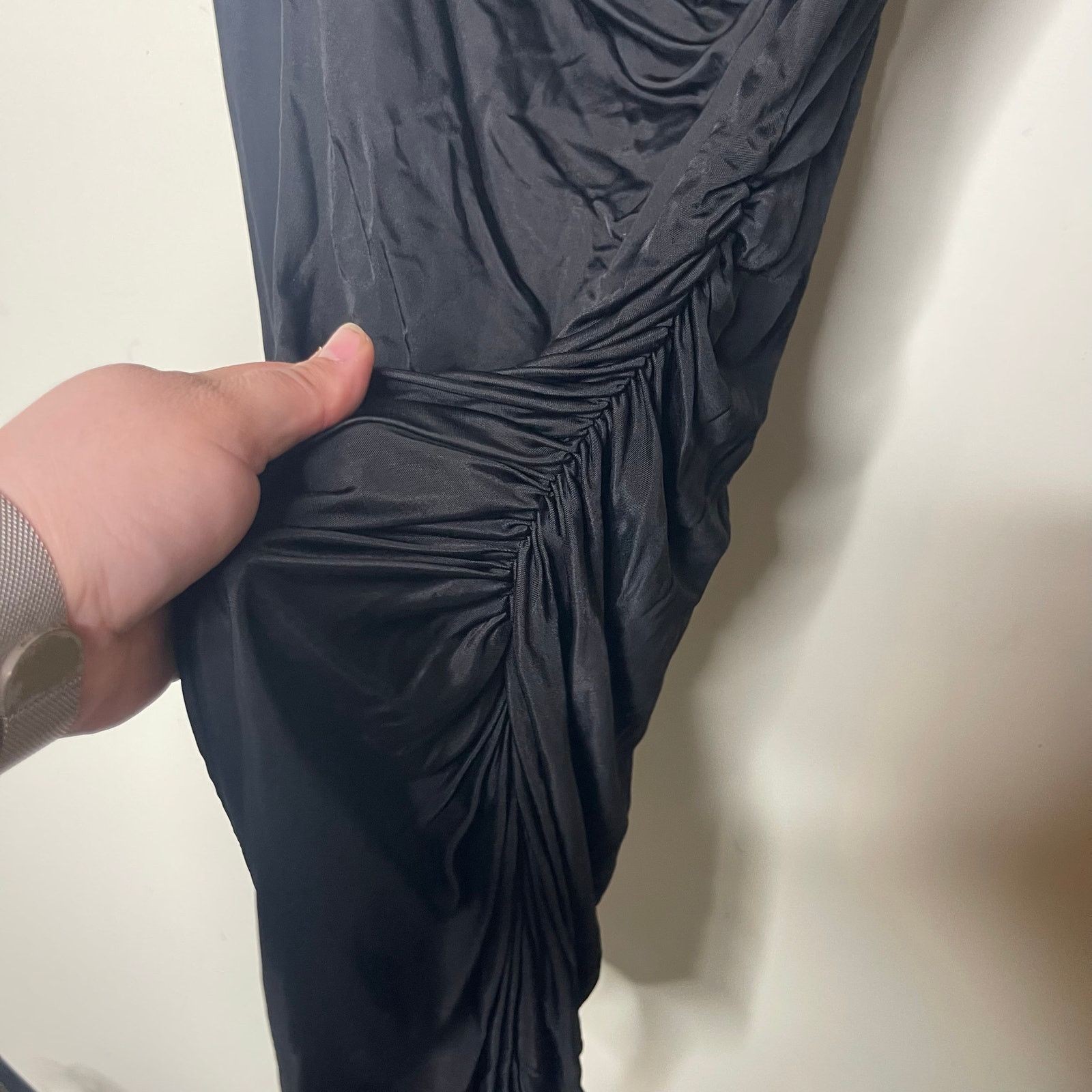 GAUGE81 GAUGE81 Utena Black draped stretch-jersey mini dress sz S Size S / US 4 / IT 40 - 9 Thumbnail