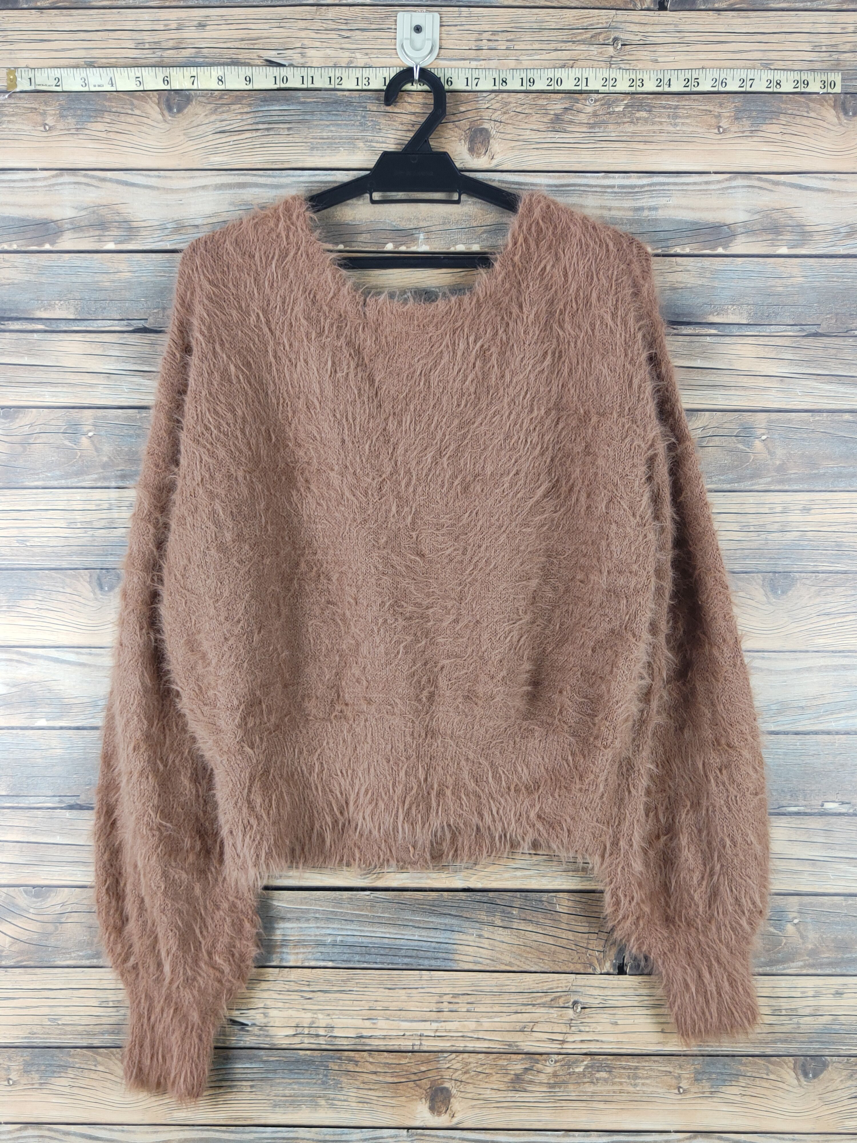 Homespun Knitwear Nice Claup Brown Shag Shaggy Fur Mohair Knitwear #W1645 Size US M / EU 48-50 / 2 - 7 Thumbnail