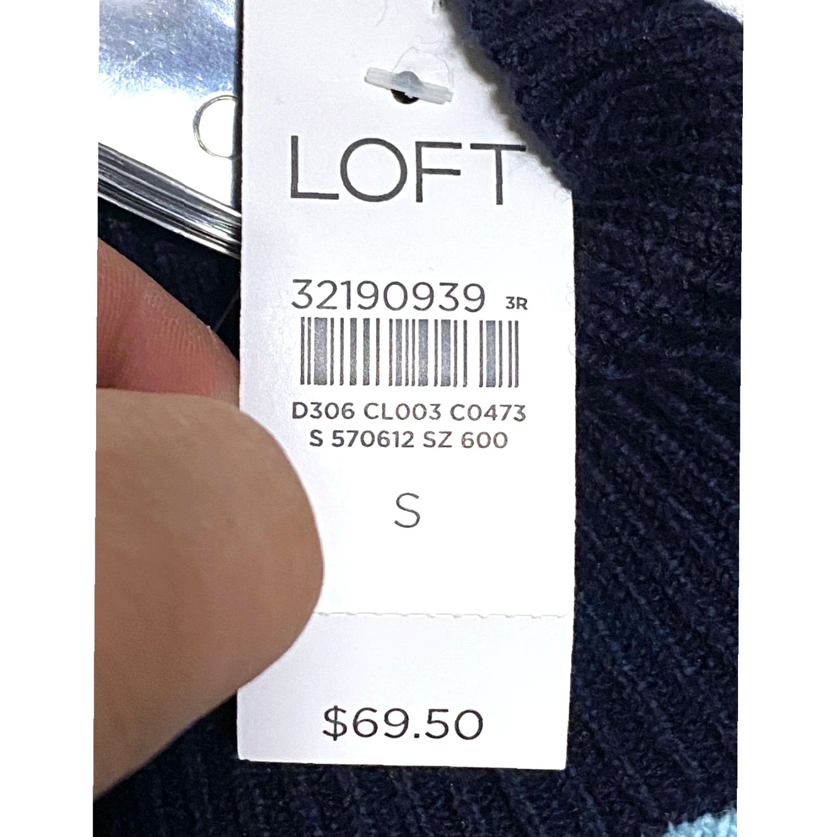 Loft LOFT Blue Striped Mock Neck Sweater S Women's Pullover Casual Nautical Preppy Sailor NWT Size S / US 4 / IT 40 - 5 Thumbnail