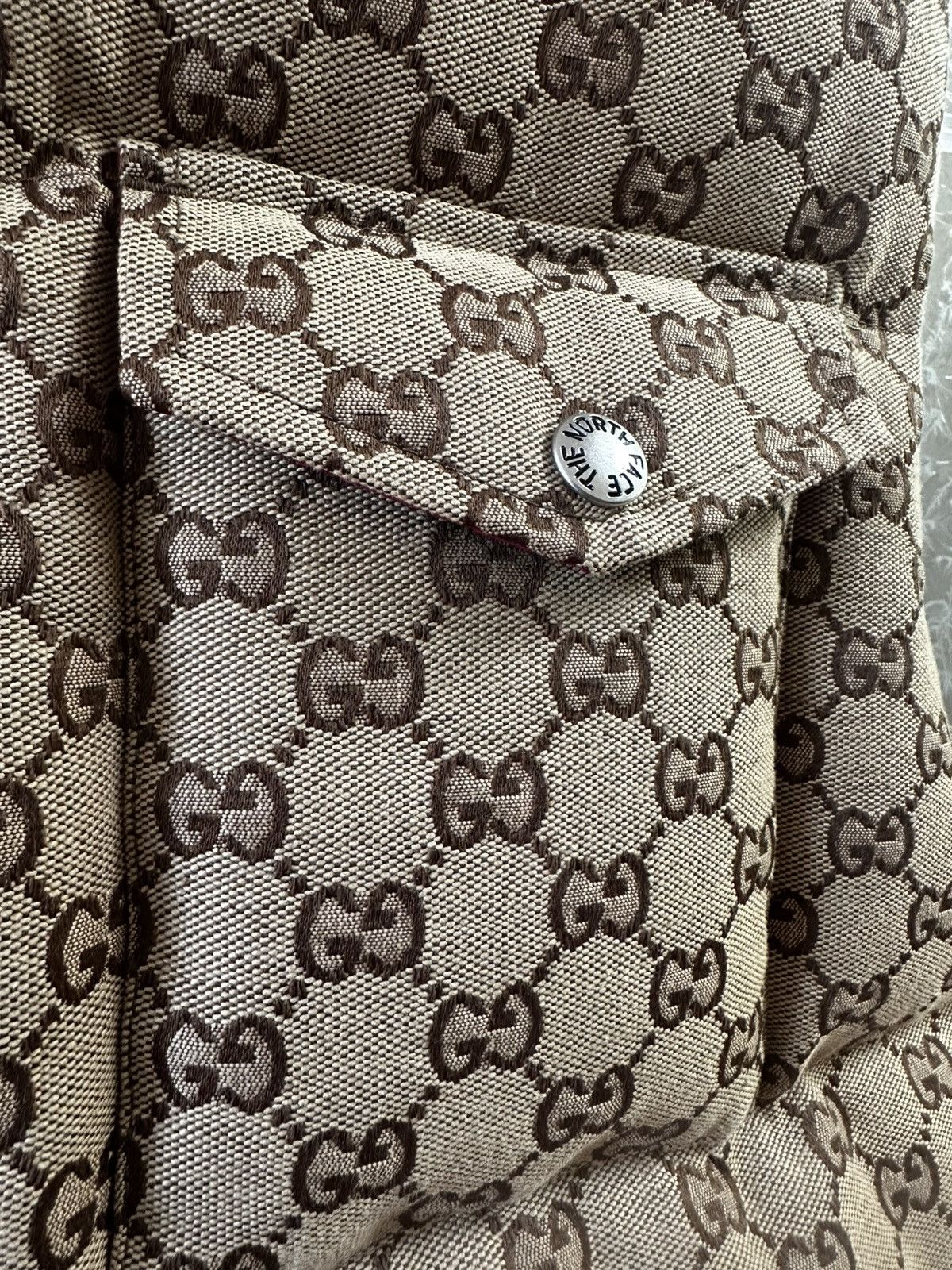 Gucci × The North Face Gucci x The North Face GG Monogram Down Vest Beige Size US M / EU 48-50 / 2 - 7 Thumbnail