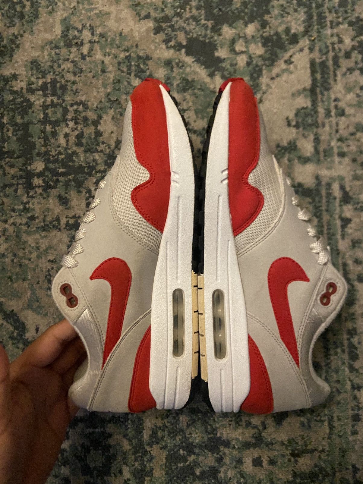 Nike Nike Air Max 1 OG Anniversary 2017 In White Red Size 8.5 Size US 8.5 / EU 41-42 - 5 Thumbnail