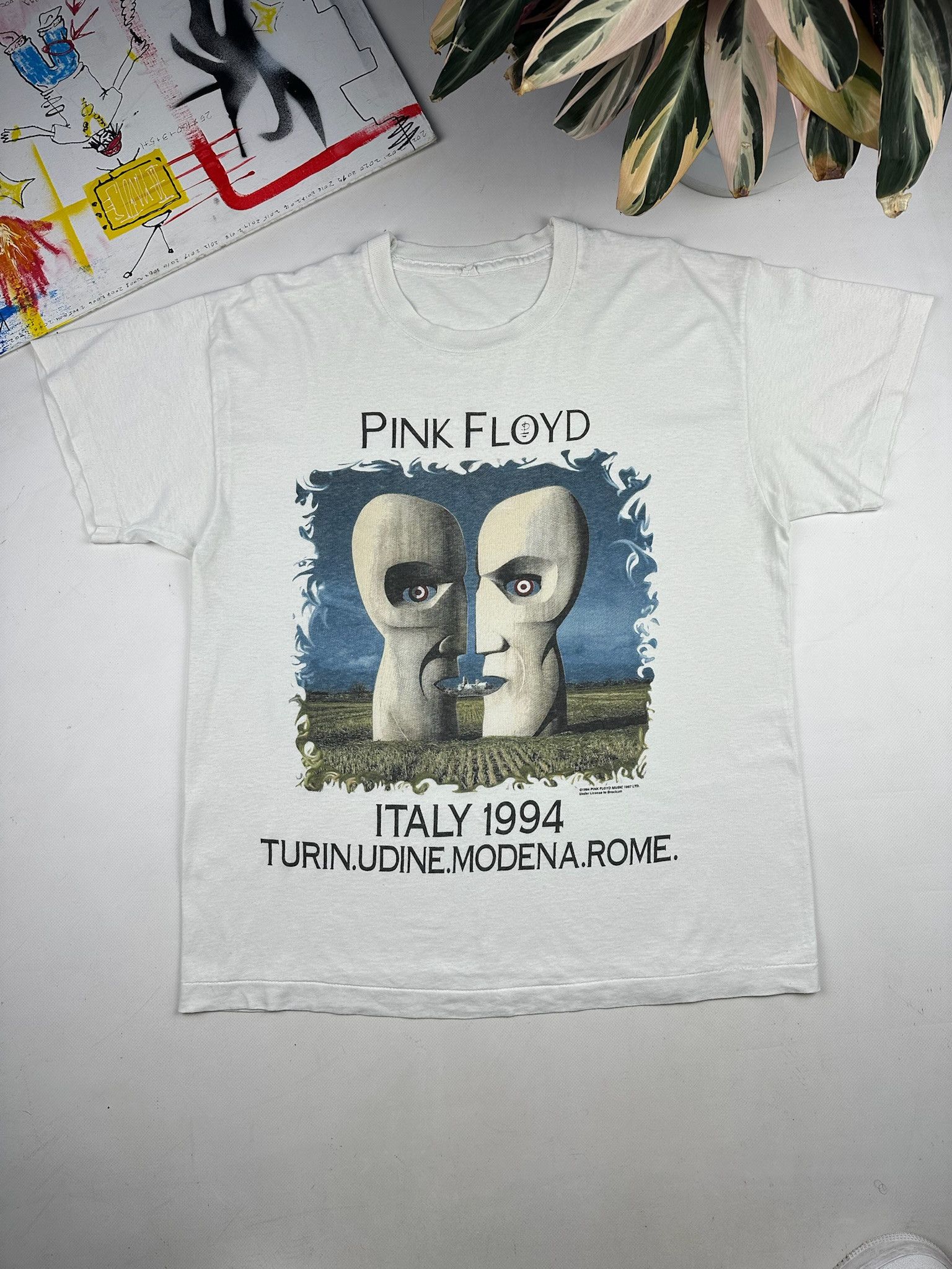 Vintage Pink Floyd Division Bell Italian Tour 1994 Official T-Shirt Size US L / EU 52-54 / 3 - 1 Thumbnail