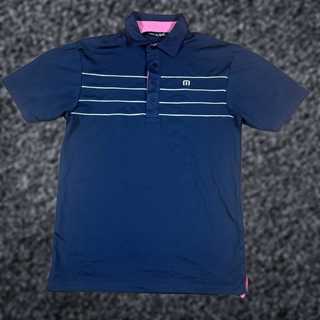 TravisMathew Travis Mathew Polo Shirt Men's Small Blue Golf Performance Athletic Size US S / EU 44-46 / 1 - 1 Thumbnail