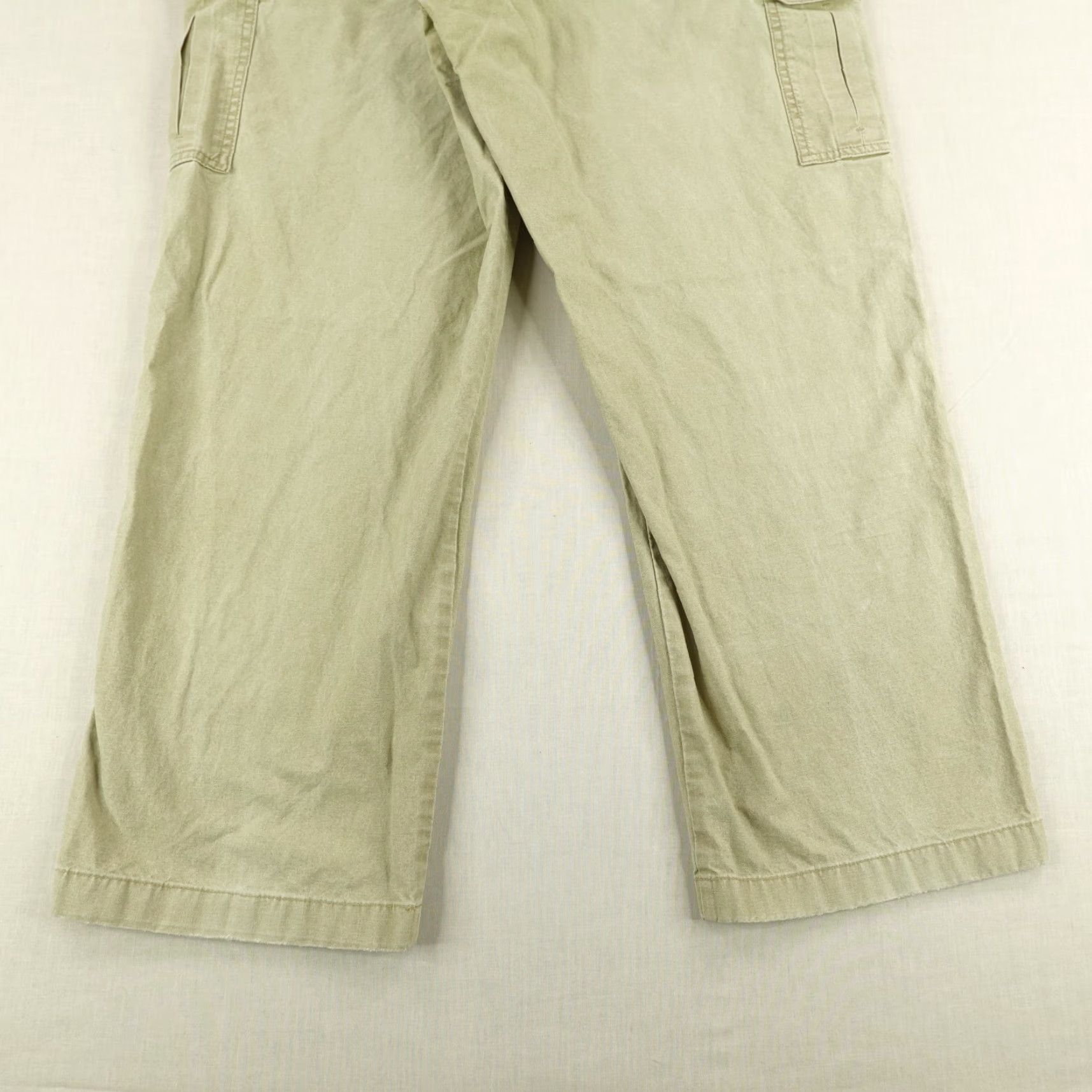 Vintage LL Bean Pants Mens 35x29 Cargo Work Tropic Weight Comfort Waist Beige Size US 35 - 6 Thumbnail