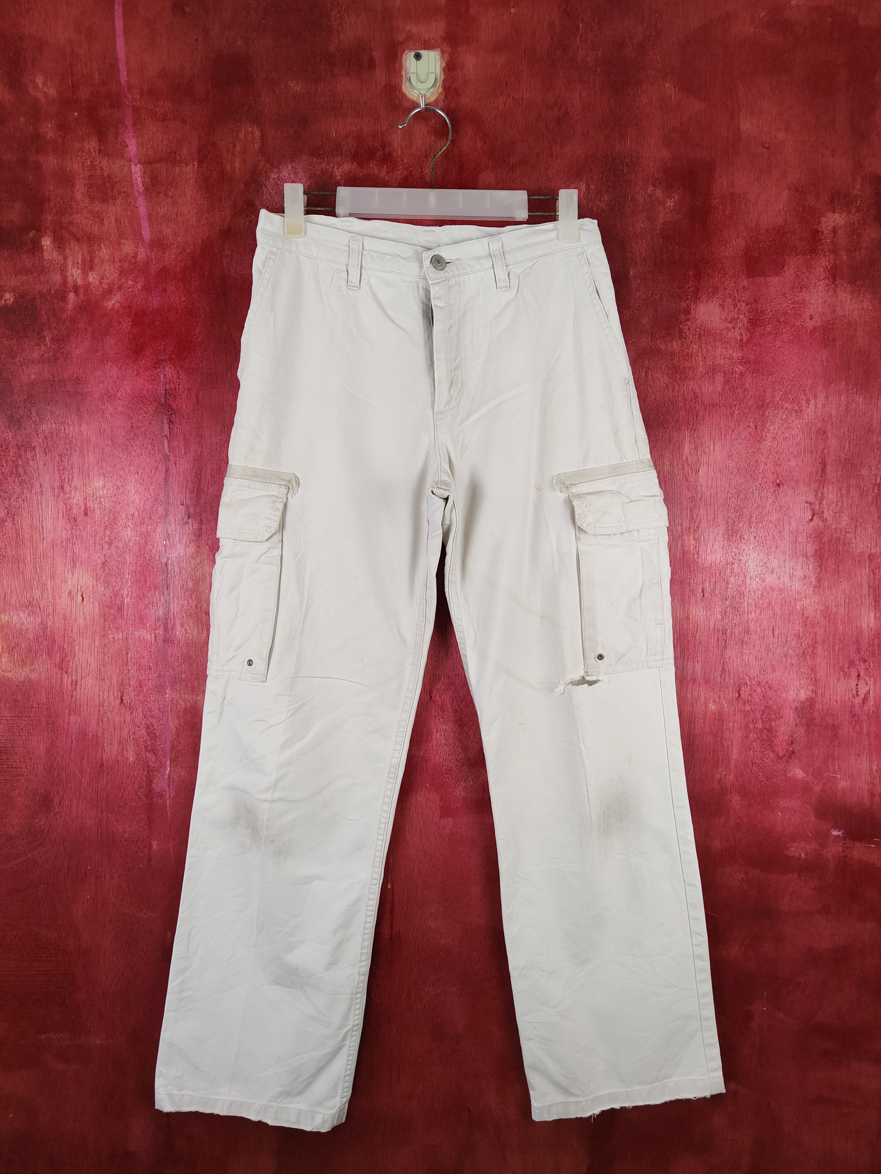 Japanese Brand × Uniqlo Uniqlo White Multipocket Tactical Cargo Pants #S1283 Size US 29 - 1 Thumbnail