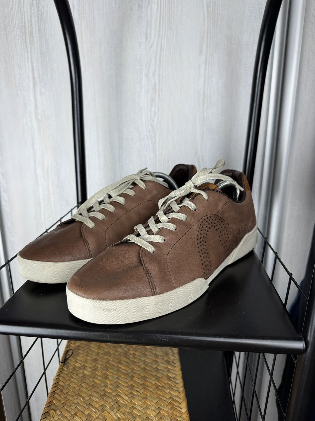 Evisu Evisu Maniacs vintage y2k brown leather rare size US12 46 Size US 12 / EU 45 - 7 Thumbnail