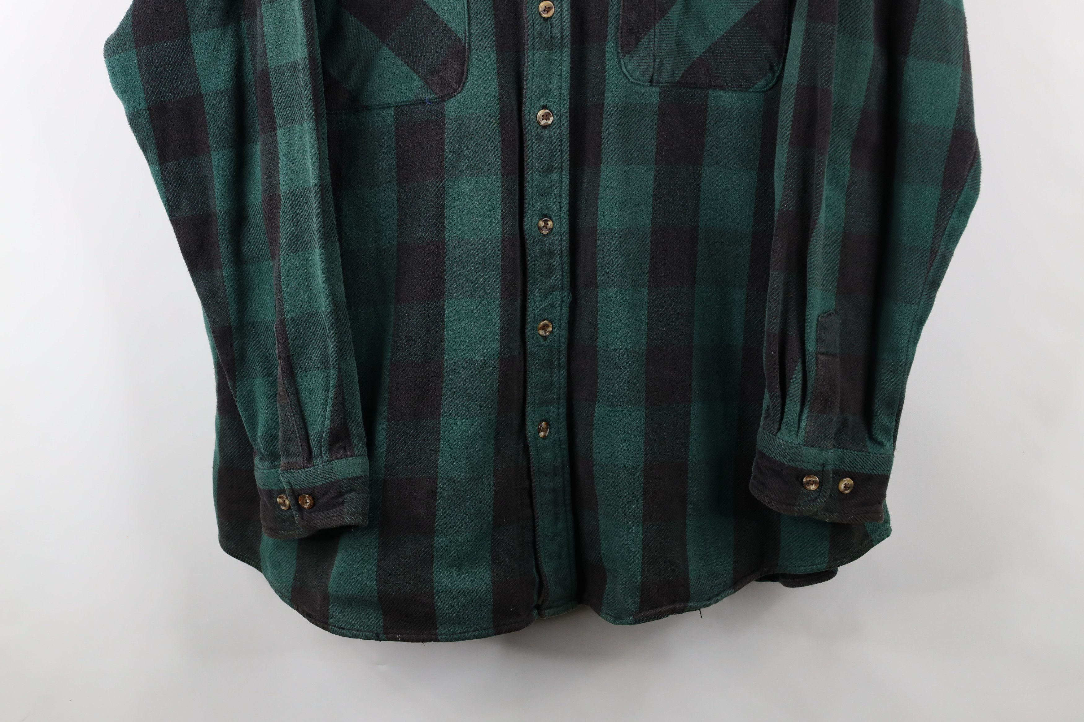 Vintage Vintage 90s Streetwear Heavyweight Button Shirt Plaid Size US XXL / EU 58 / 5 - 3 Thumbnail