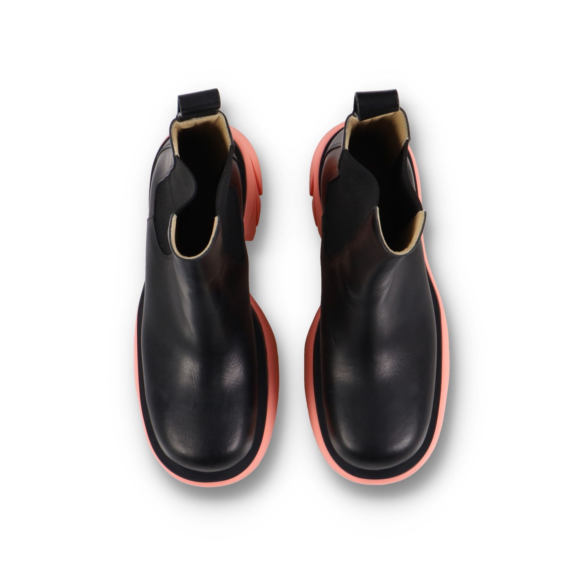 Bottega Veneta Flash Black Pink Leather Ankle Boots Size US 9.5 / IT 39.5 - 8 Thumbnail
