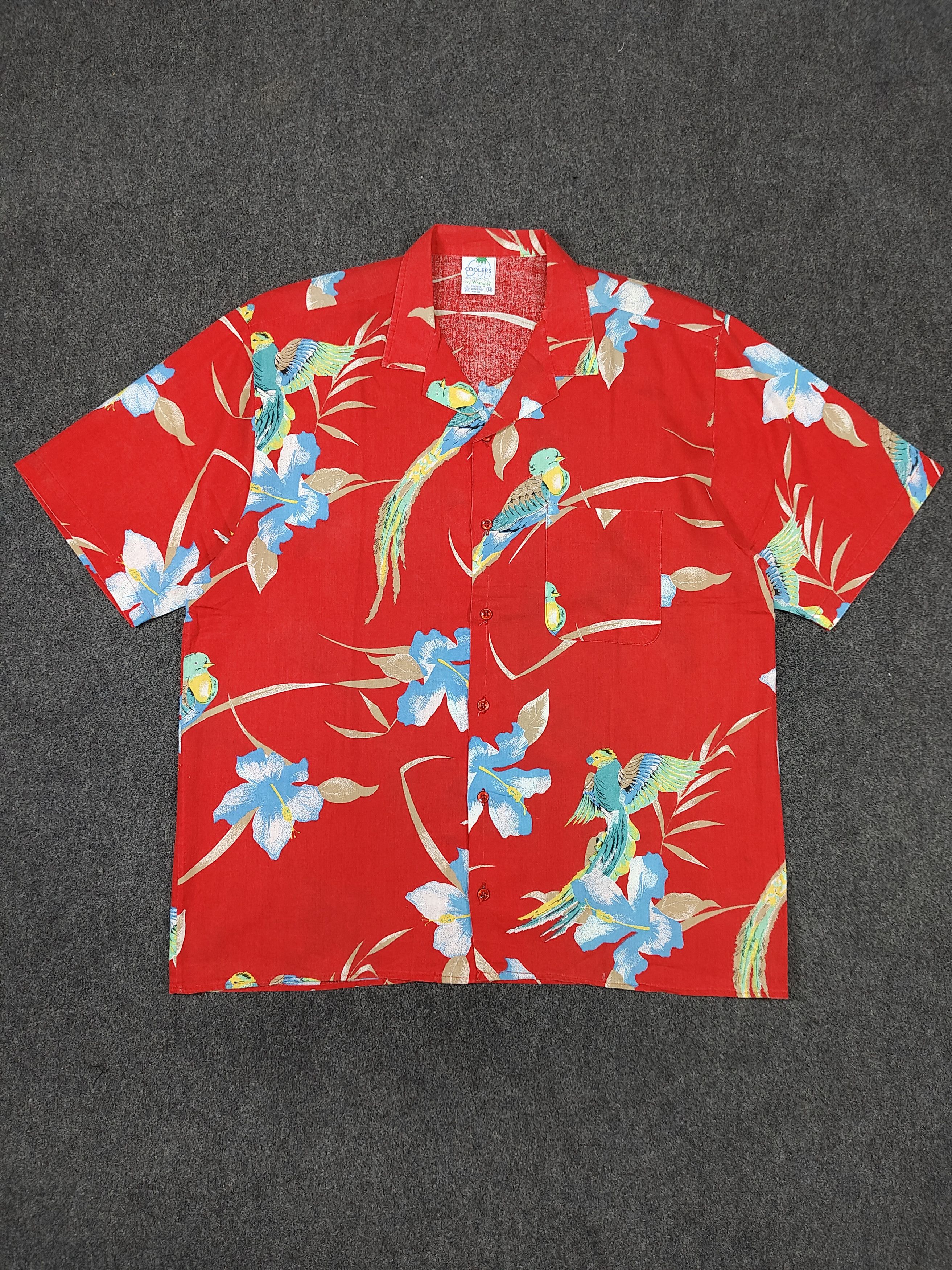 Wrangler 70s-80s Coolers by Wrangler🌴Tropical Hawaiian Shirt Size US M / EU 48-50 / 2 - 1 Thumbnail