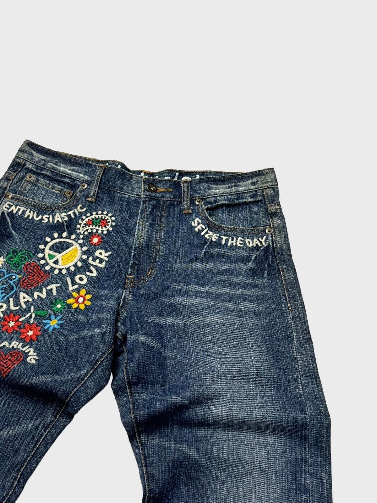 Hysteric Glamour Rough Natural Charm Embroidery Junya Watanabe Style Denim Size US 30 / EU 46 - 5 Thumbnail