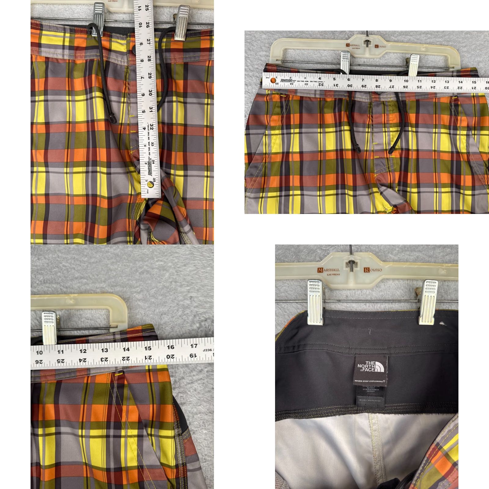 The North Face The North Face Mens Shorts Chino 30x10 Plaid Cotton Blend Yellow Brown Casual Mid Rise 30 Regular Pockets Logo Slim? Size US 30 / EU 46 - 8 Thumbnail