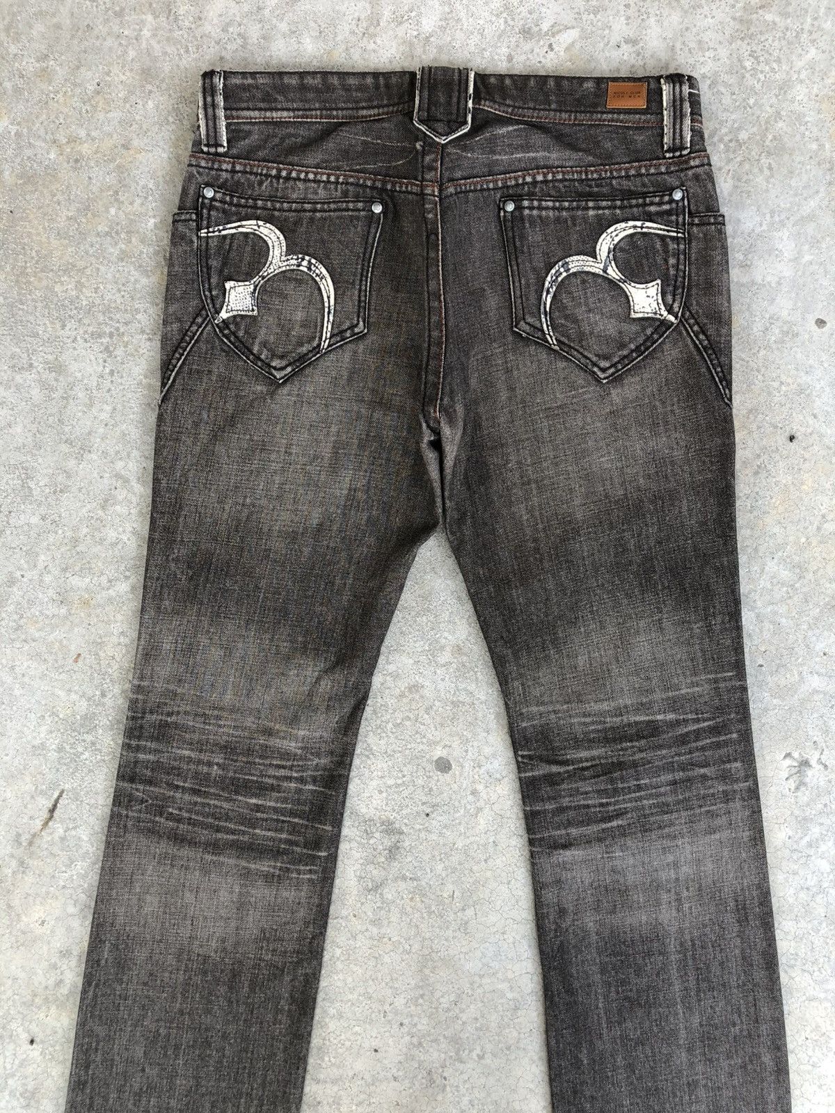 If Six Was Nine Japanese Nicole Club Flared Jeans Snake Skin Distressed Size US 32 / EU 48 - 8 Thumbnail