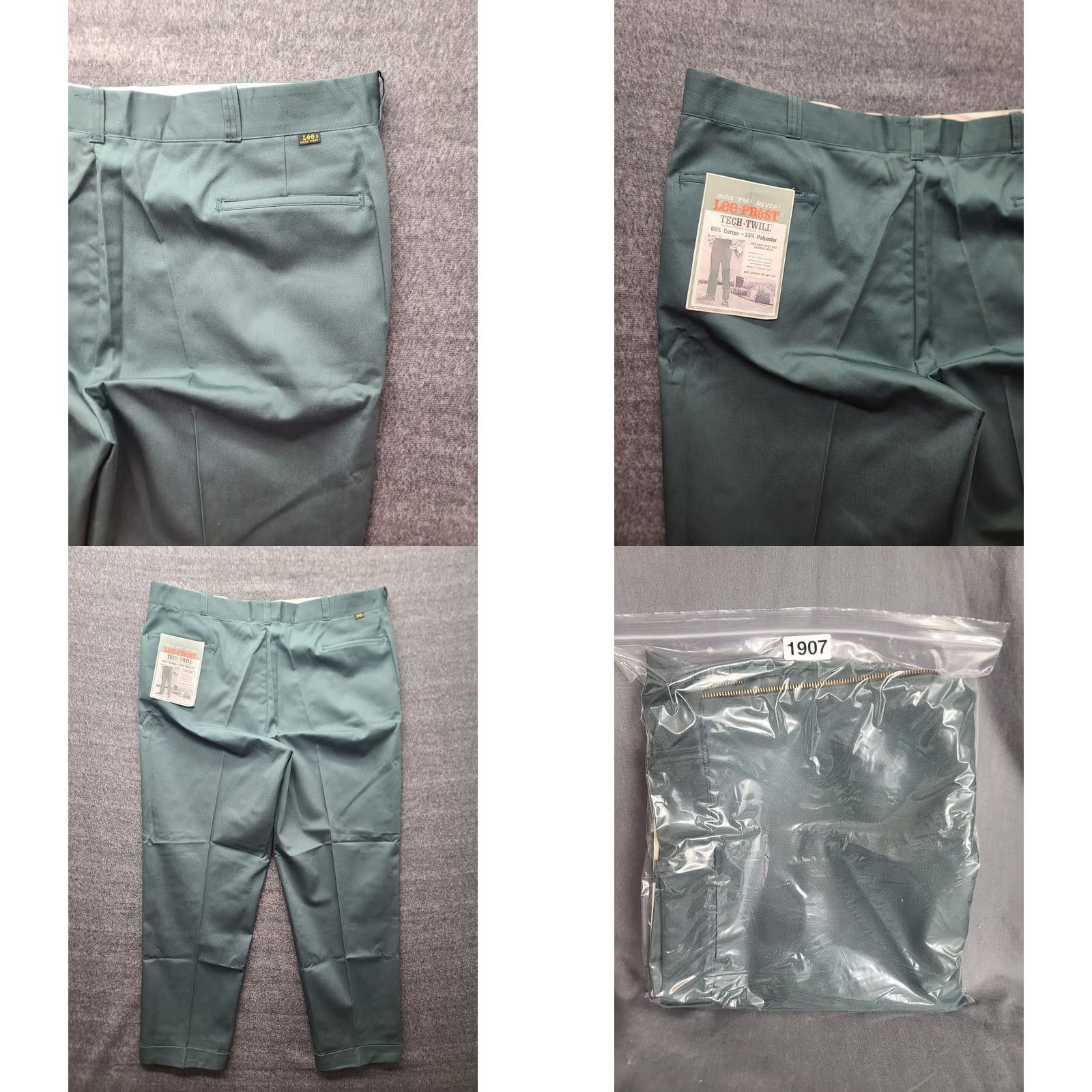 Lee VINTAGE Lee Pants Mens 44x32 Prest Tech Twill Workwear USA Union Made 70's Size US 44 / EU 60 - 9 Thumbnail