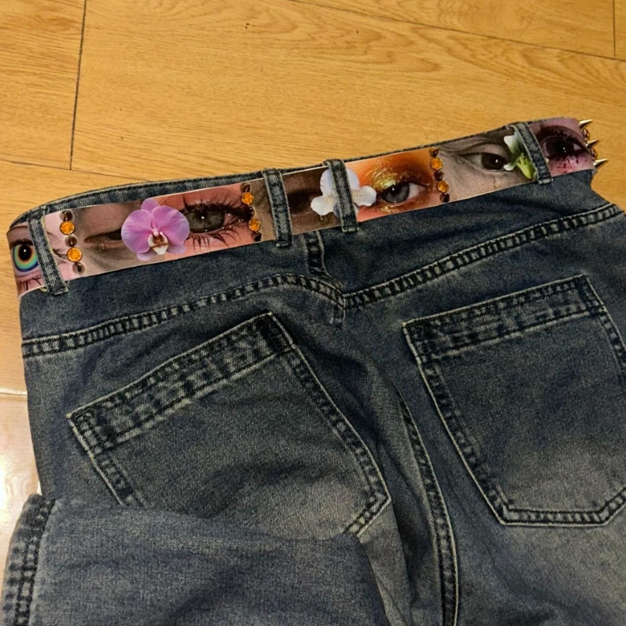 Japanese Brand Y2K Gothic Chunky Oversized Buckle Boho Belt Size ONE SIZE - 8 Thumbnail