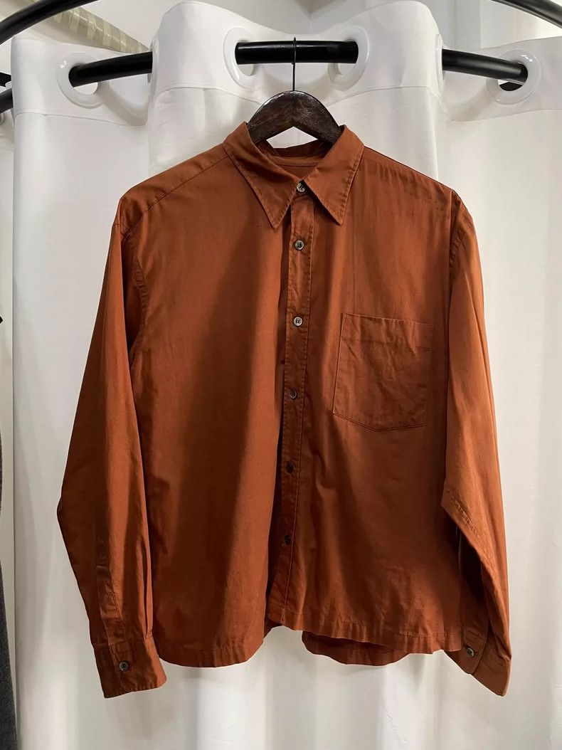 Comme des Garcons Comme des Garcons size os Medieval Orange Long Sleeve Shir Size US M / EU 48-50 / 2 - 1 Thumbnail