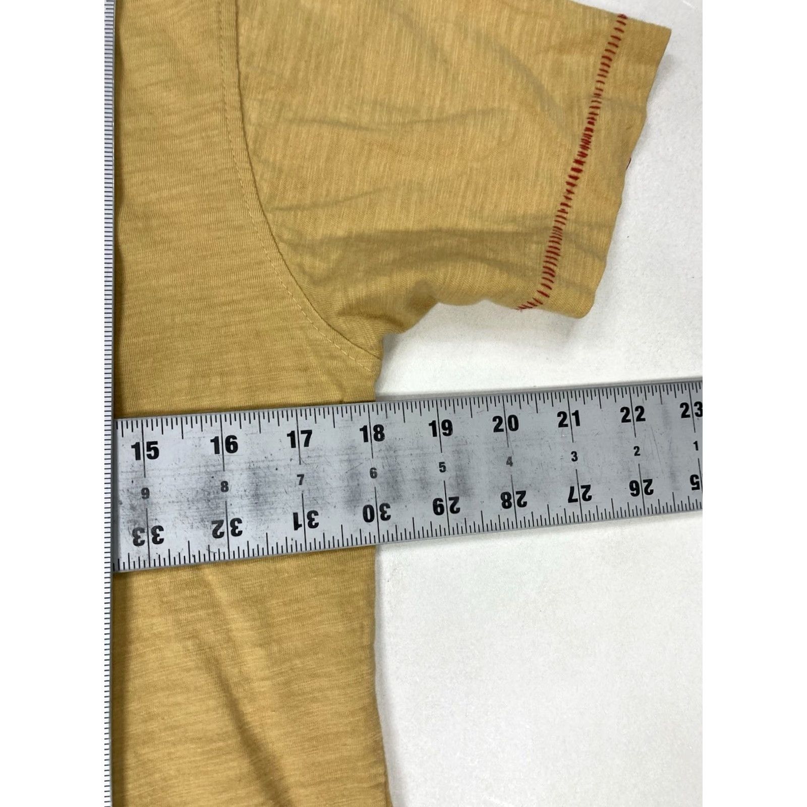 Logo 7 Industry 9 T-Shirt Women Medium Yellow Short Sleeve Crew Neck Size M / US 6-8 / IT 42-44 - 6 Thumbnail