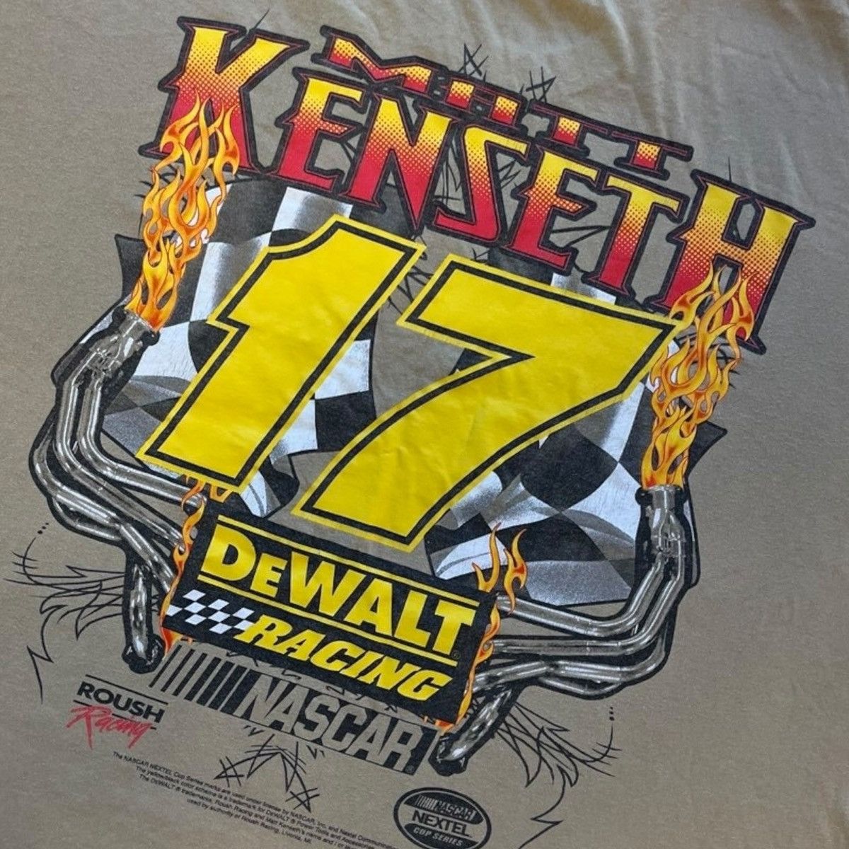 Vintage Matt Kenseth 17 DeWalt Racing NASCAR Flame T shirt Tee Size US XXL / EU 58 / 5 - 5 Thumbnail