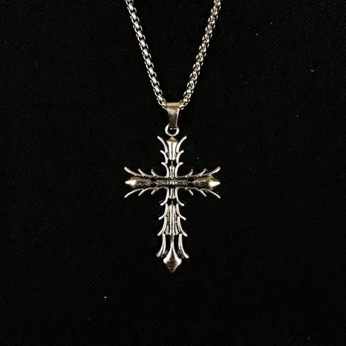 Jewelry Vamp Cross Necklace Punk Opium Chain Size ONE SIZE - 3 Thumbnail
