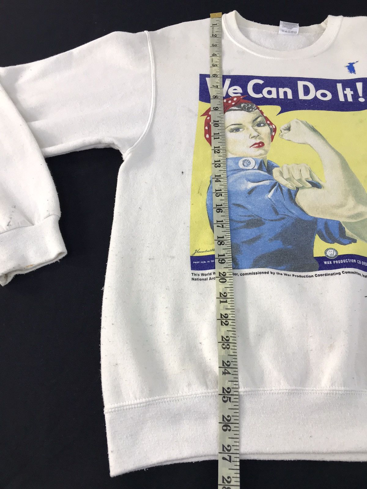 Jerzees × Vintage Vintage Sweatshirt Rosie The Riveter World War 2 Poster Size US M / EU 48-50 / 2 - 13 Thumbnail