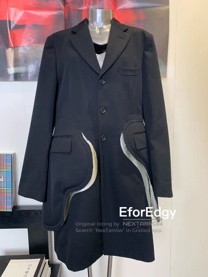 Comme des Garcons Comme Des Garcons Black Deconstructed Pocket Long Coat Size M / US 6-8 / IT 42-44 - 4 Thumbnail