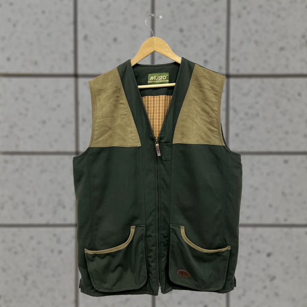 Musto MUSTO Gilet Jacket Vest Mens 2XL Hunting Green Nylon Cotton Polyester Jacket Gilet 2XL Mens Size US XXL / EU 58 / 5 - 1 Thumbnail