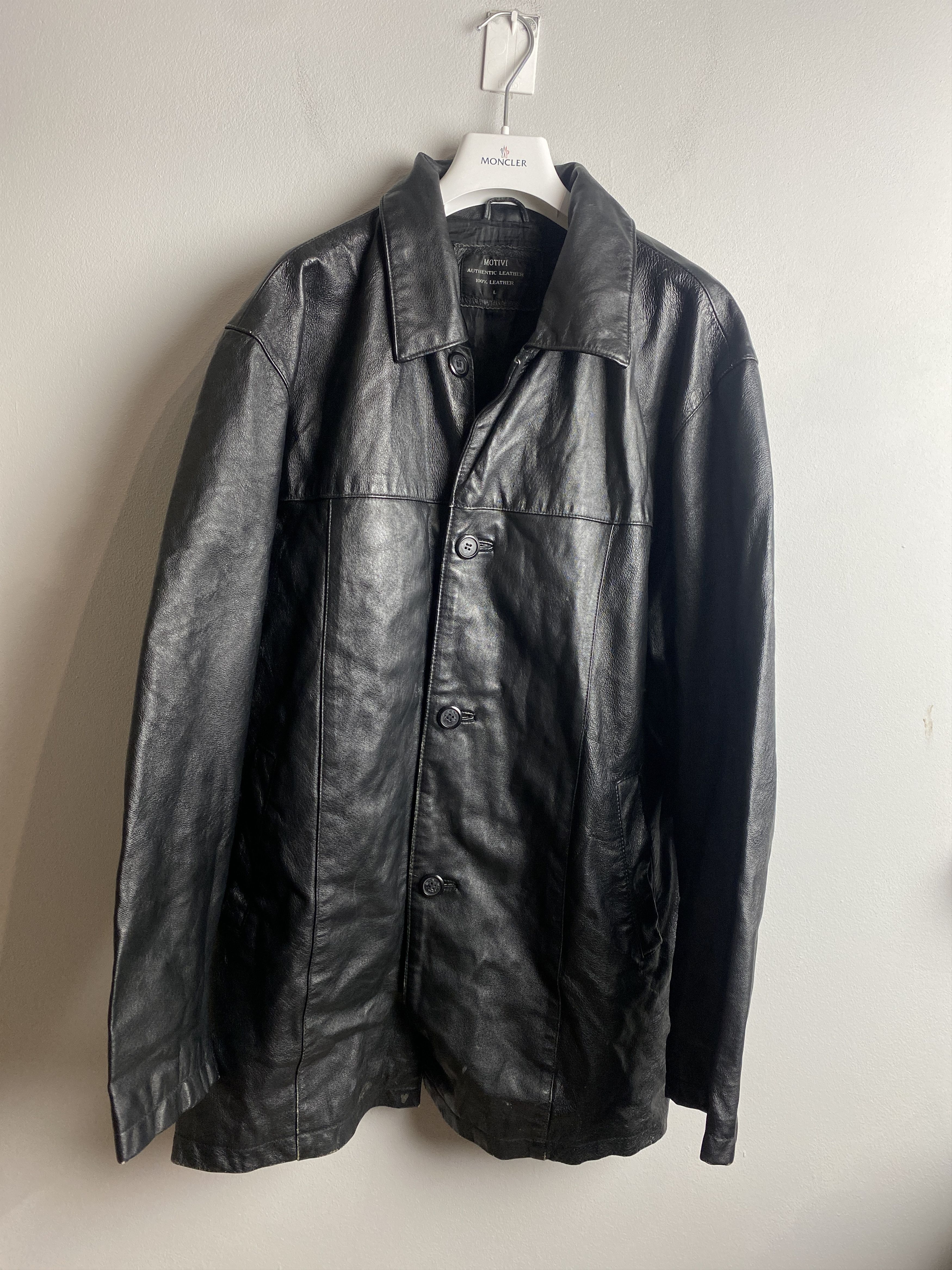 Vintage Vintage leather buttons jacket coat Size US L / EU 52-54 / 3 - 1 Thumbnail