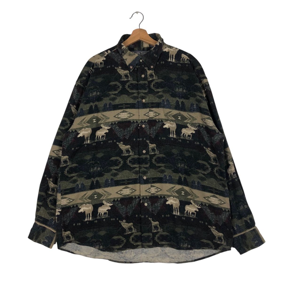 Japanese Brand × Vintage 📌VINTAGE CAMOUFLAGE SHIRT JACKET INDIGO PACIFIC CREST Size US XL / EU 56 / 4 - 2 Thumbnail