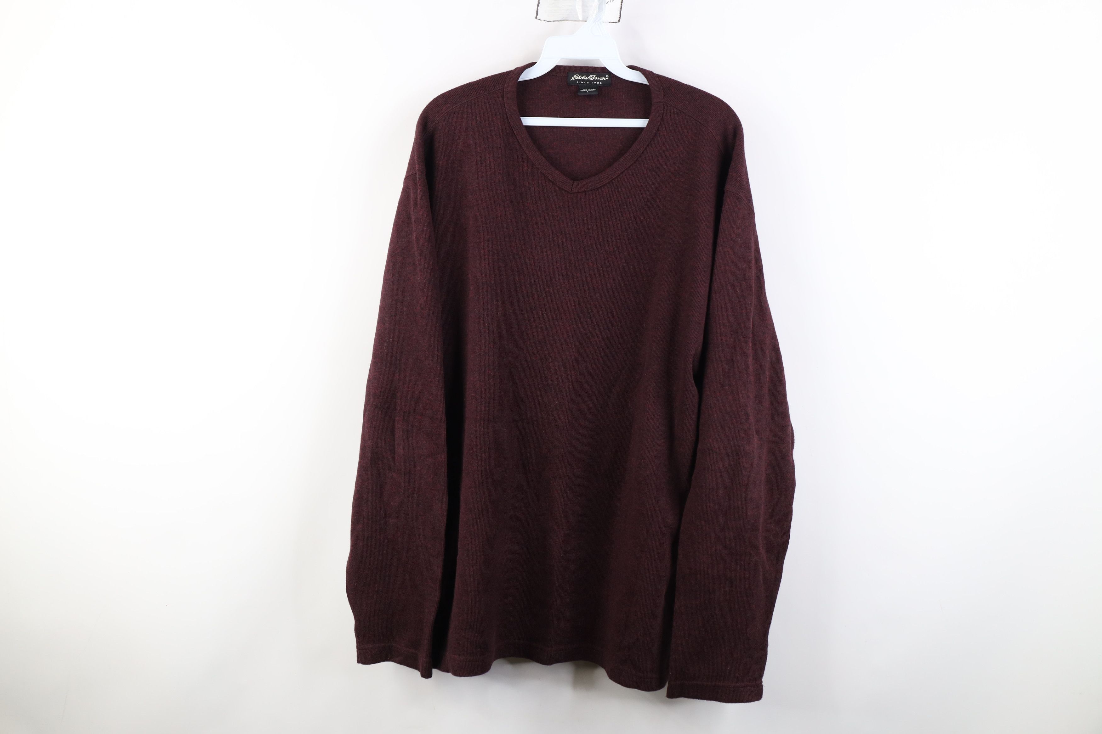 Eddie Bauer Vintage 90s Eddie Bauer Ribbed Knit Long Sleeve T-Shirt Size US L / EU 52-54 / 3 - 1 Thumbnail