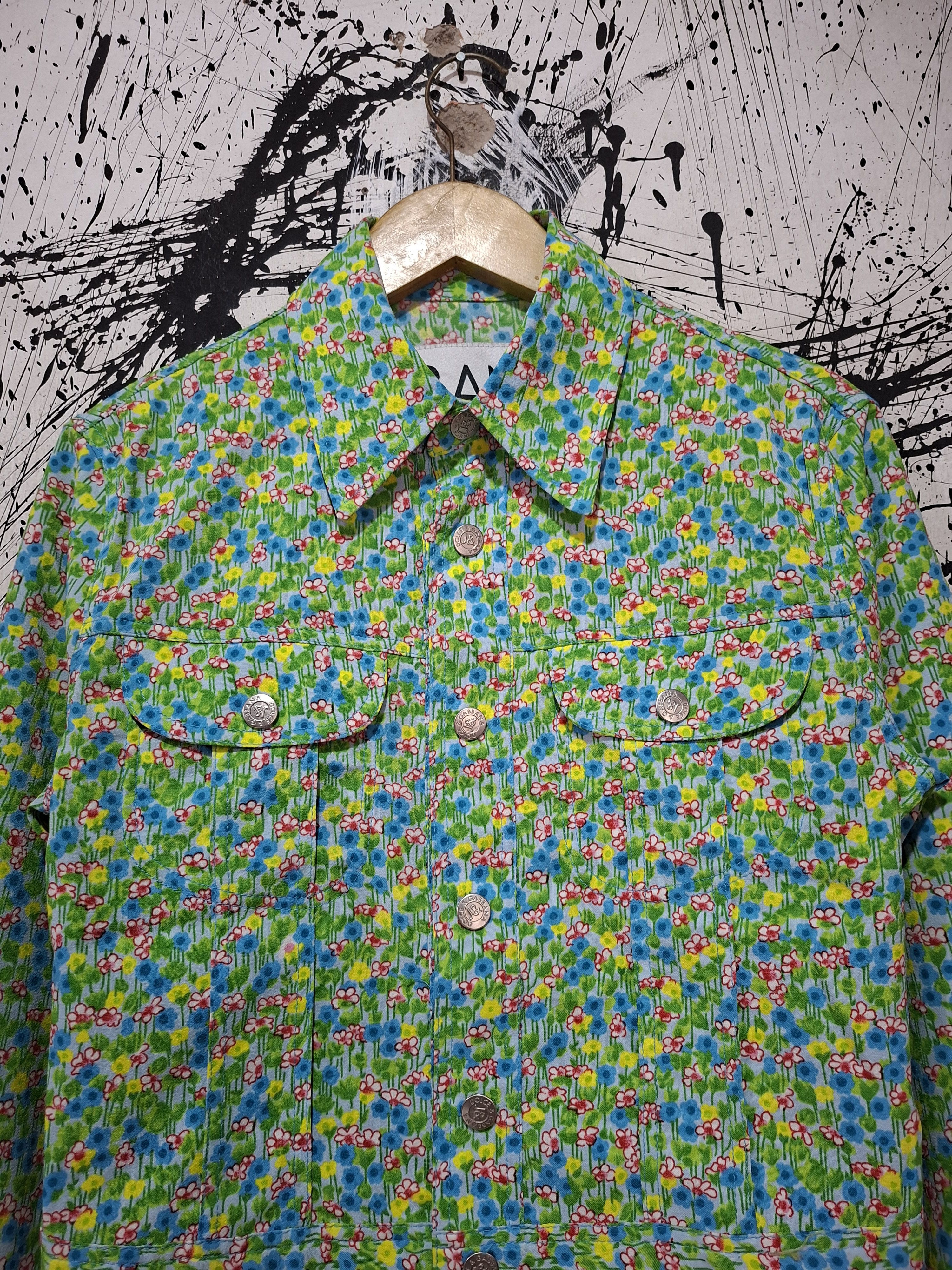 Dolce & Gabbana DOLCE & GABBANA SS 2003 FLORAL CROPPED TRUCKER JACKET Size S / US 4 / IT 40 - 3 Thumbnail