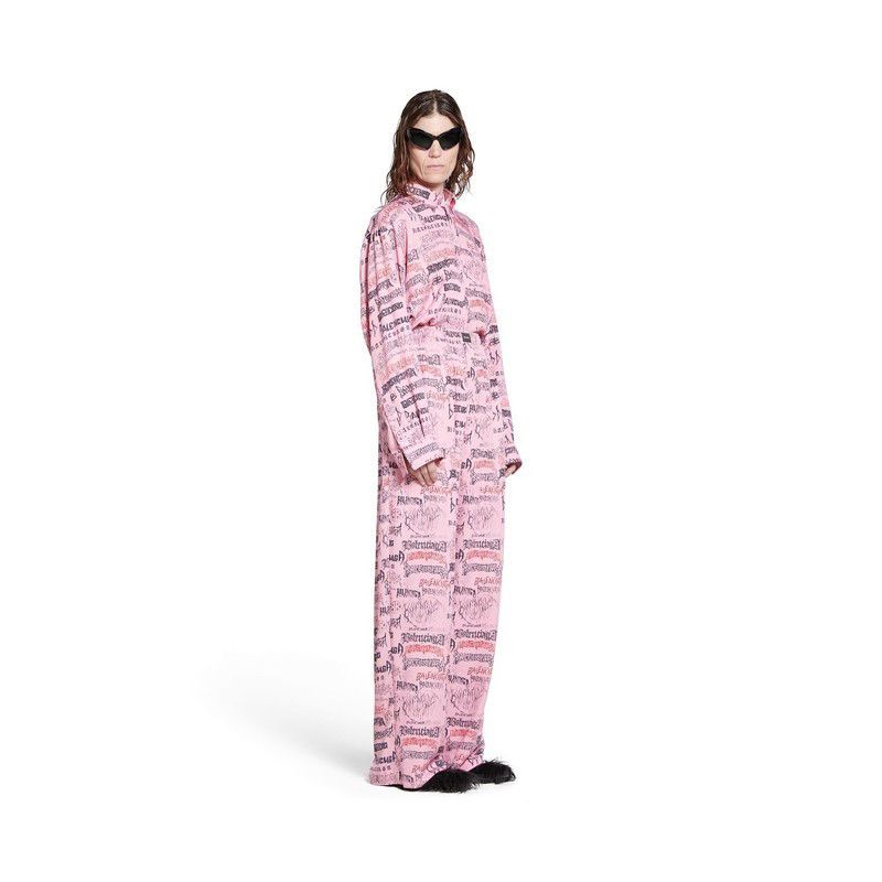 Balenciaga o1tr1nto0725 DIY Metal Allover Pyjama Pants in Pink Size US 34 / EU 50 - 1 Thumbnail