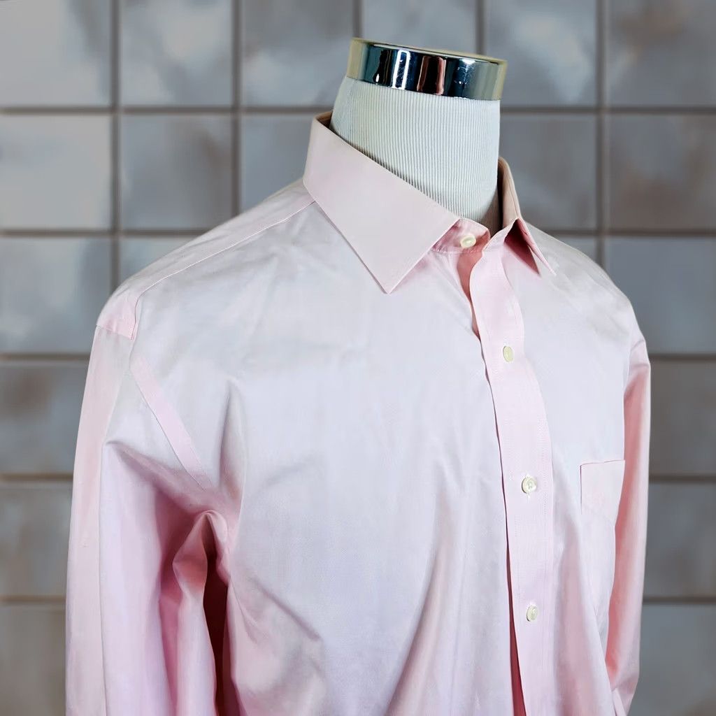 Brooks Brothers Brooks Brothers Regent Non Iron Dress Shirt Pink Supima Cotton Men 17.5 36 Size 48R - 1 Thumbnail