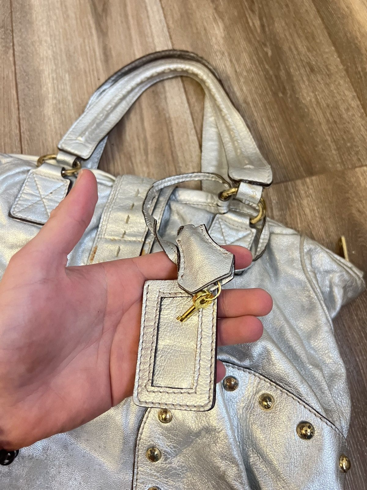 Dolce & Gabbana DOLCE & GABBANA Silver Leather Satchel Bag Size ONE SIZE - 8 Thumbnail